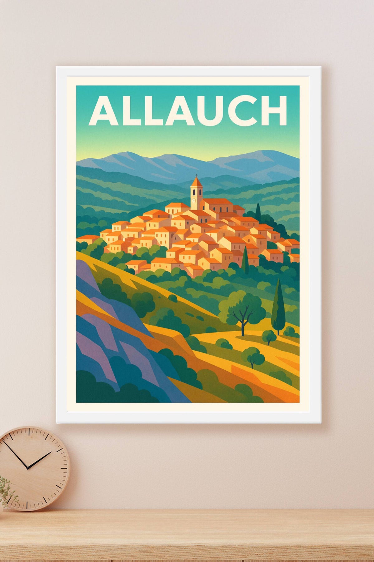 Affiche Allauch — Charme Provençal au Cœur de la Nature · poster d'art de Allauch