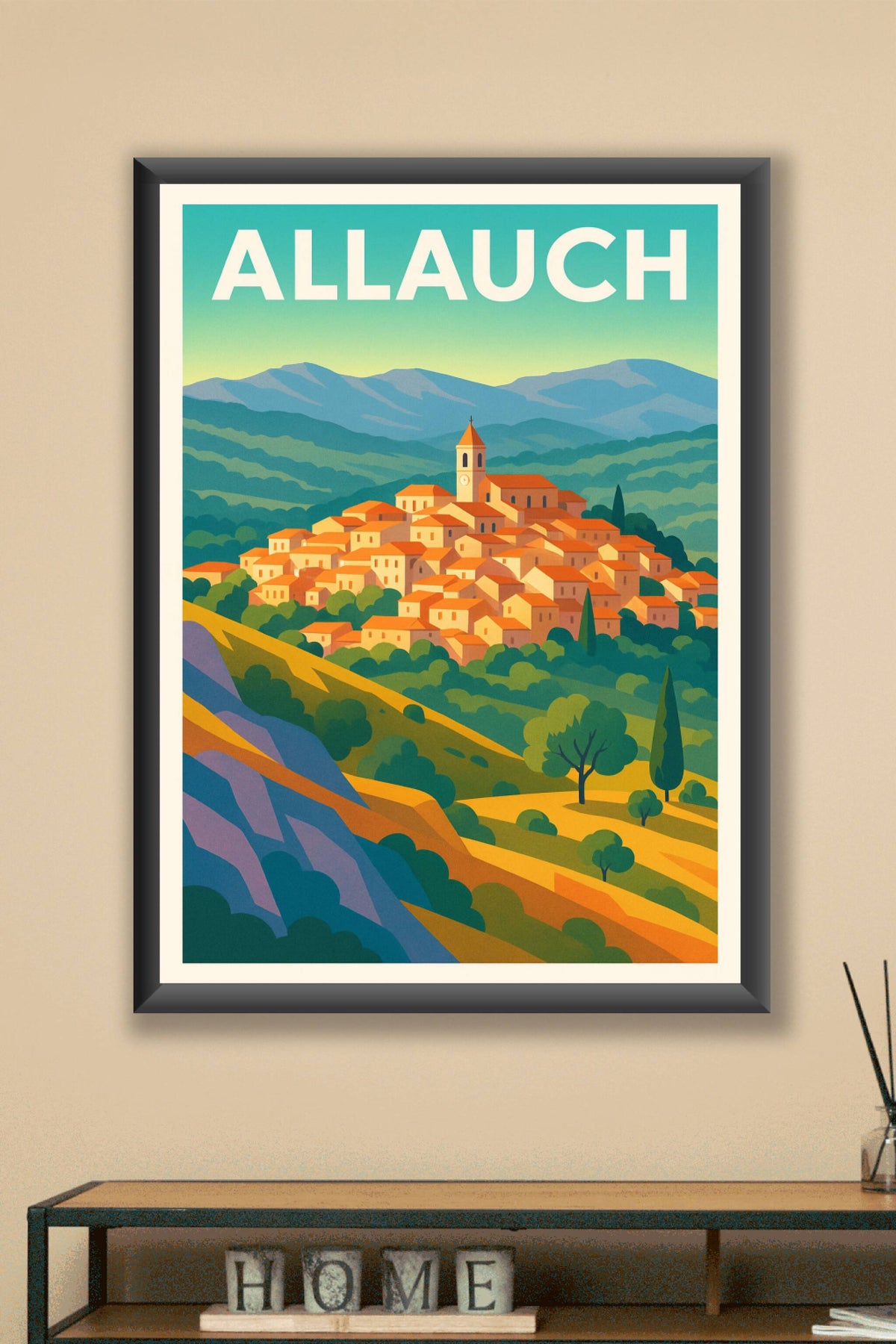 Affiche Allauch — Charme Provençal au Cœur de la Nature · poster d'art de Allauch
