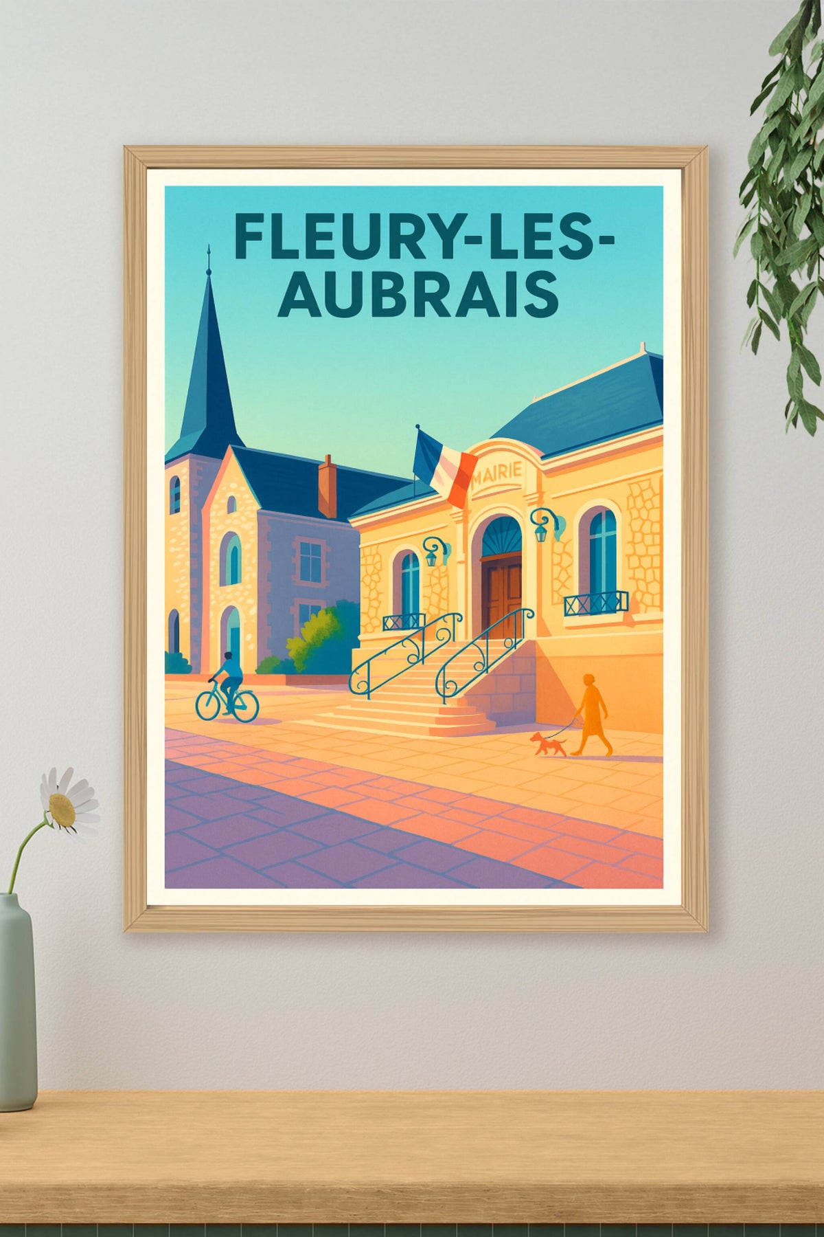 Affiche Fleury-les-Aubrais — Charme et sérénité au cœur de la commune · poster d'art de Fleury-les-Aubrais