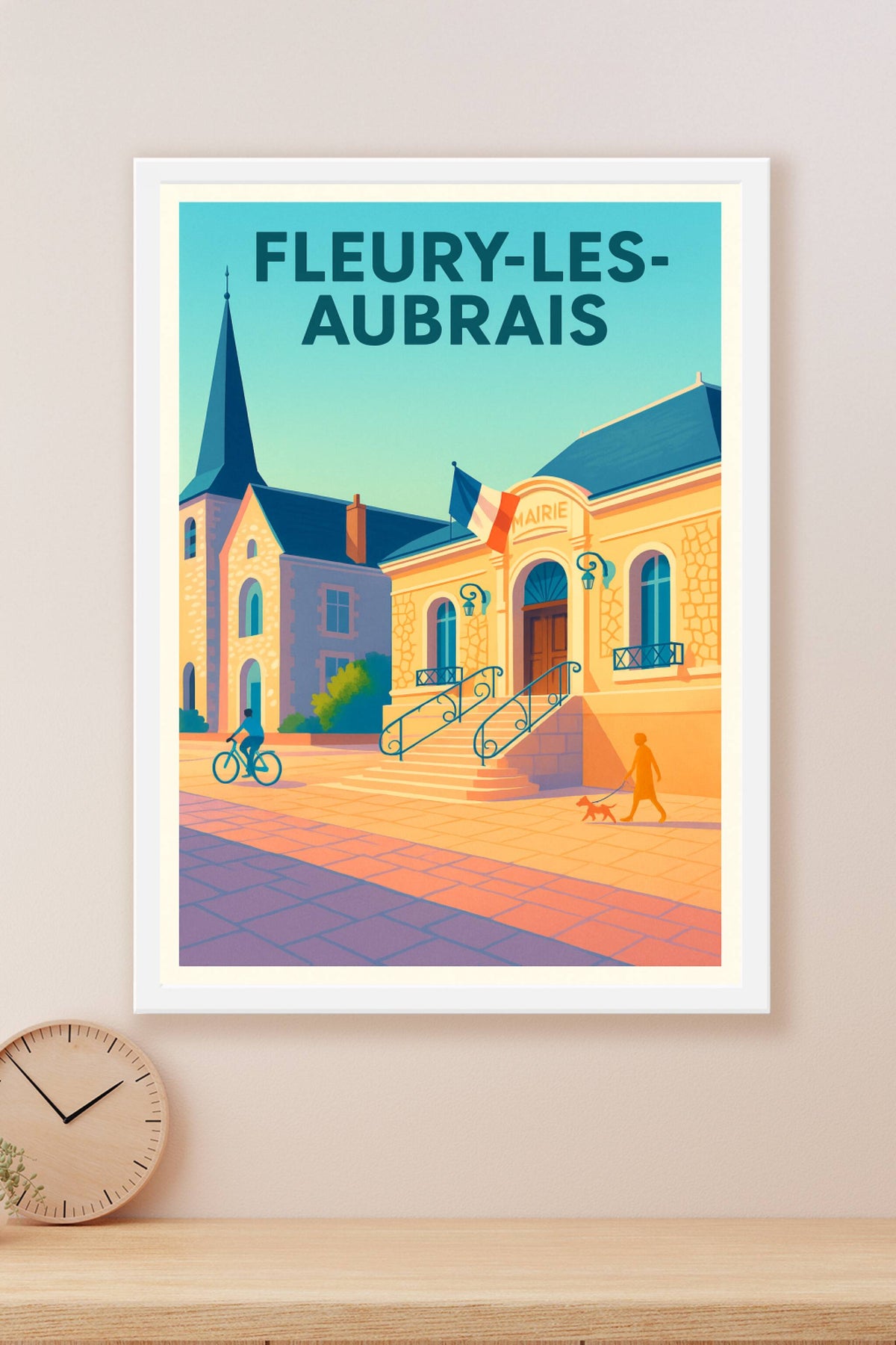 Affiche Fleury-les-Aubrais — Charme et sérénité au cœur de la commune · poster d'art de Fleury-les-Aubrais