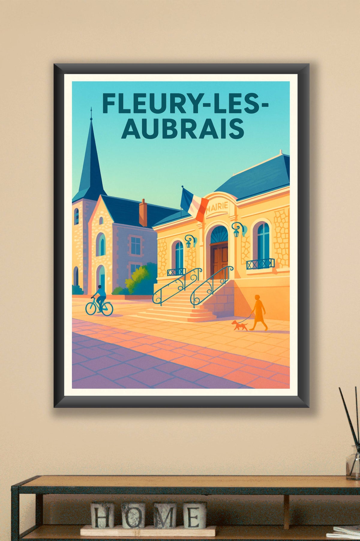 Affiche Fleury-les-Aubrais — Charme et sérénité au cœur de la commune · poster d'art de Fleury-les-Aubrais