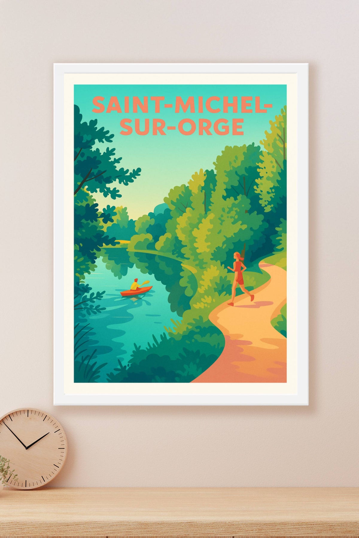 Affiche Saint-Michel-sur-Orge — Nature et détente au fil de l'eau · poster d'art de Saint-Michel-sur-Orge