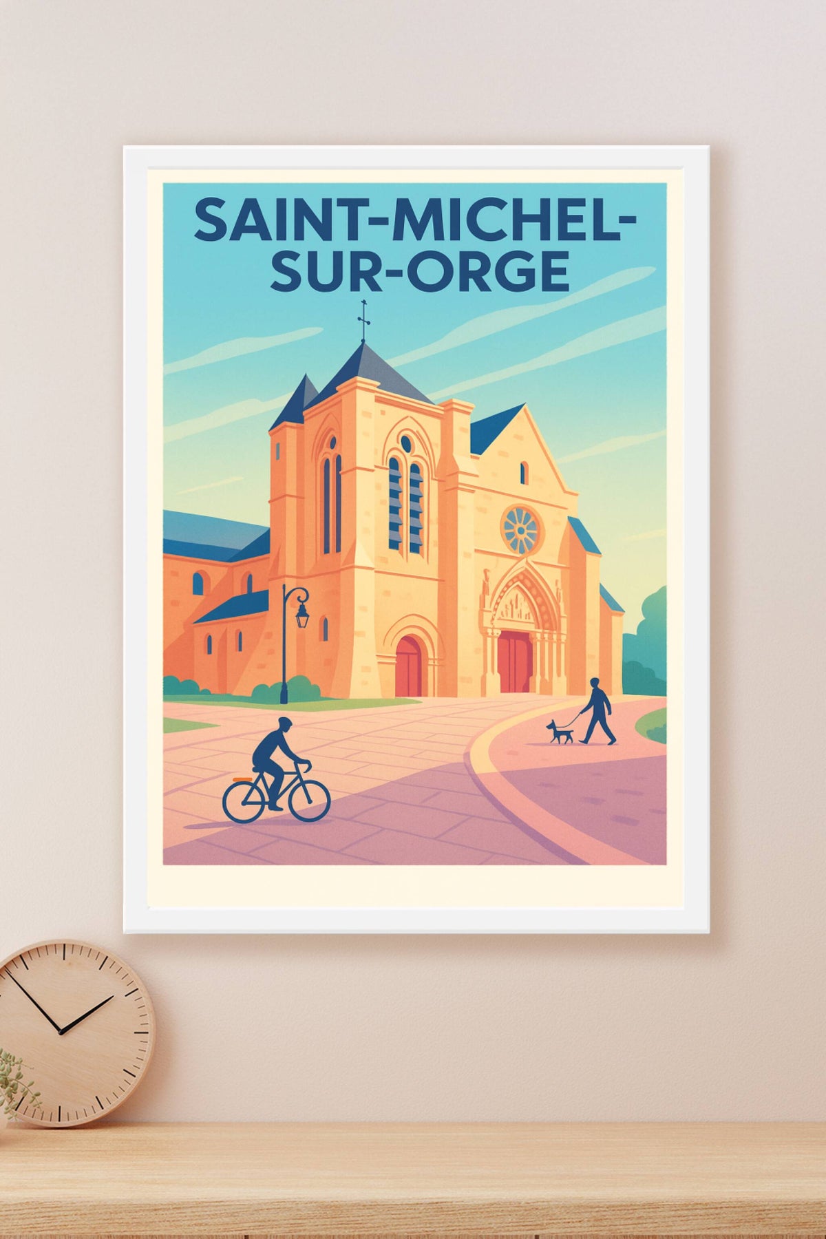 Affiche Saint-Michel-sur-Orge — Harmonie architecturale et douceur de vivre · poster d'art de Saint-Michel-sur-Orge