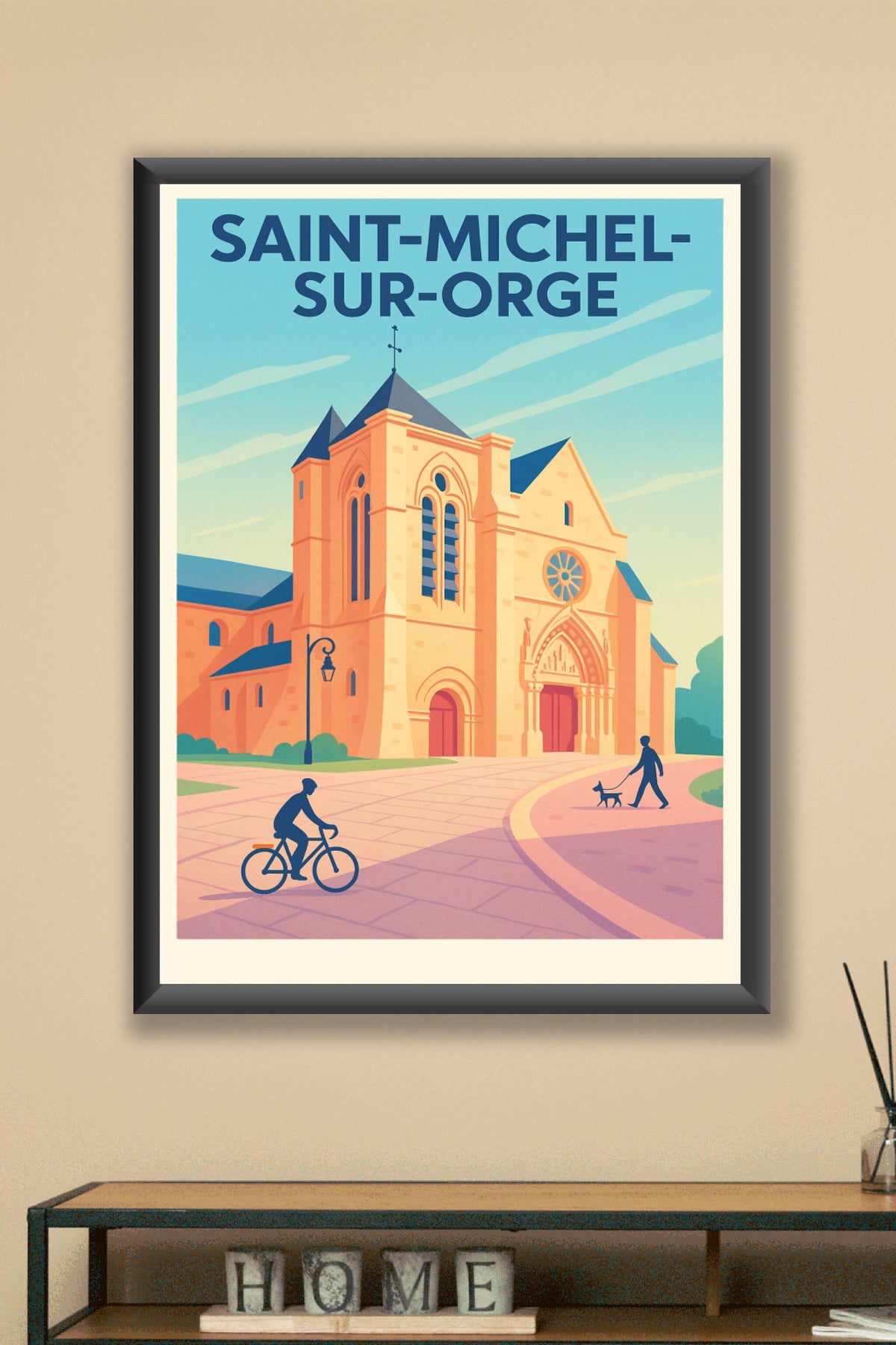 Affiche Saint-Michel-sur-Orge — Harmonie architecturale et douceur de vivre · poster d'art de Saint-Michel-sur-Orge