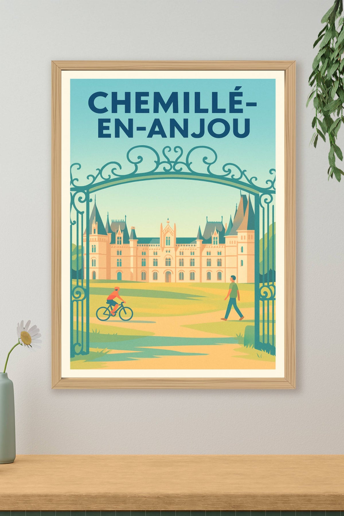 Affiche Chemillé-en-Anjou — Élégance et Sérénité du Patrimoine · poster d'art de Chemillé-en-Anjou