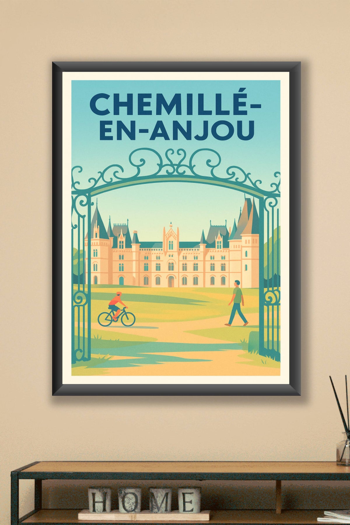 Affiche Chemillé-en-Anjou — Élégance et Sérénité du Patrimoine · poster d'art de Chemillé-en-Anjou