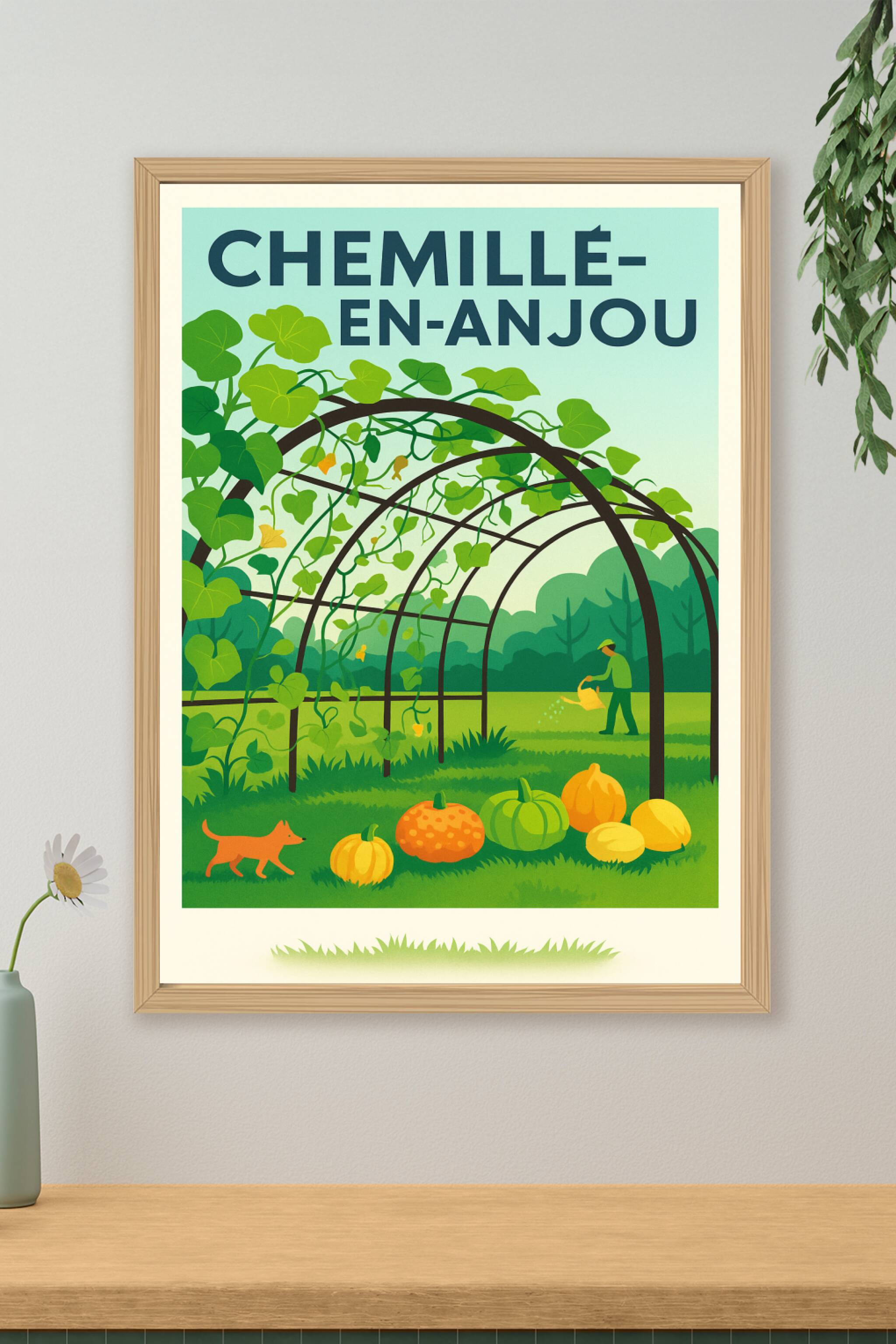 Affiche de Chemillé-en-Anjou - La douceur d'un jardin ensoleillé