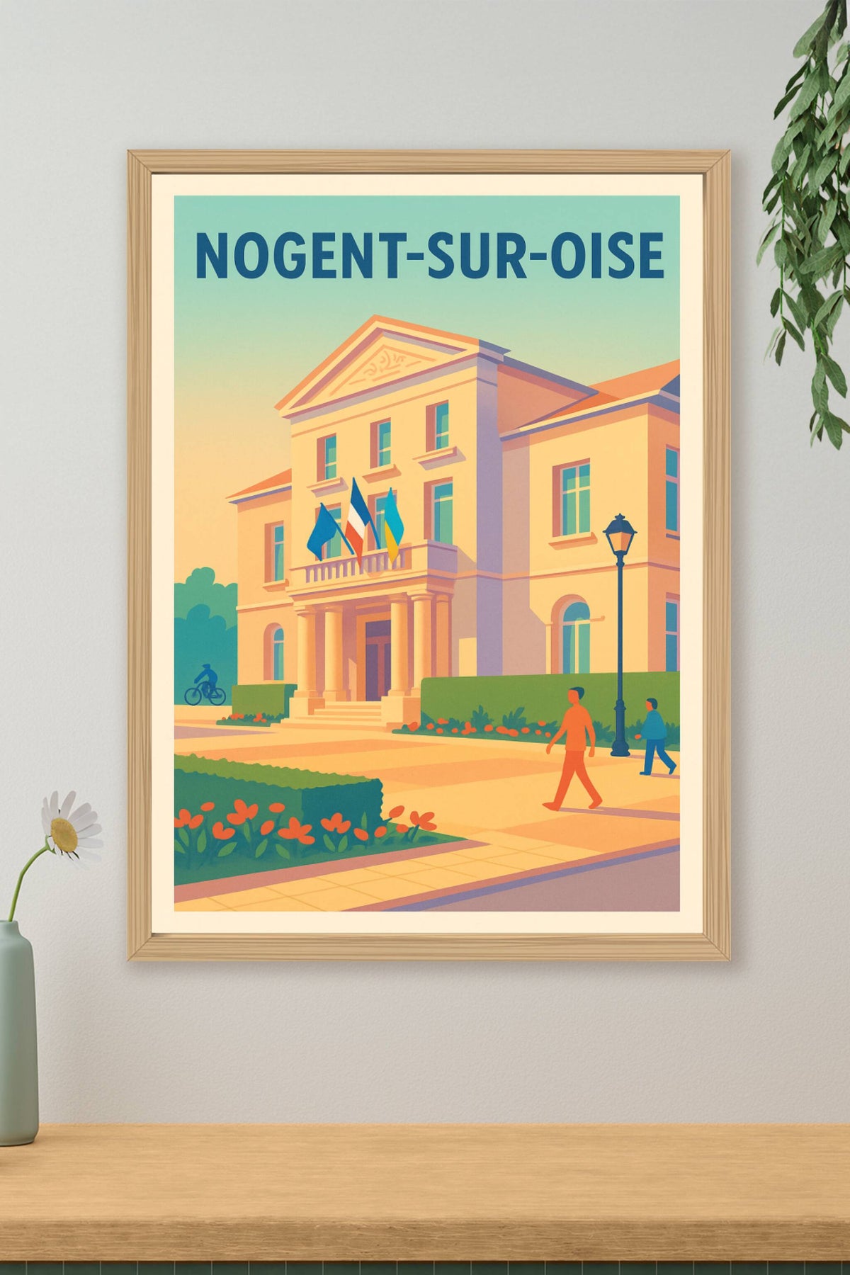 Affiche Nogent-sur-Oise — L'élégance au cœur de la ville · poster d'art de Nogent-sur-Oise