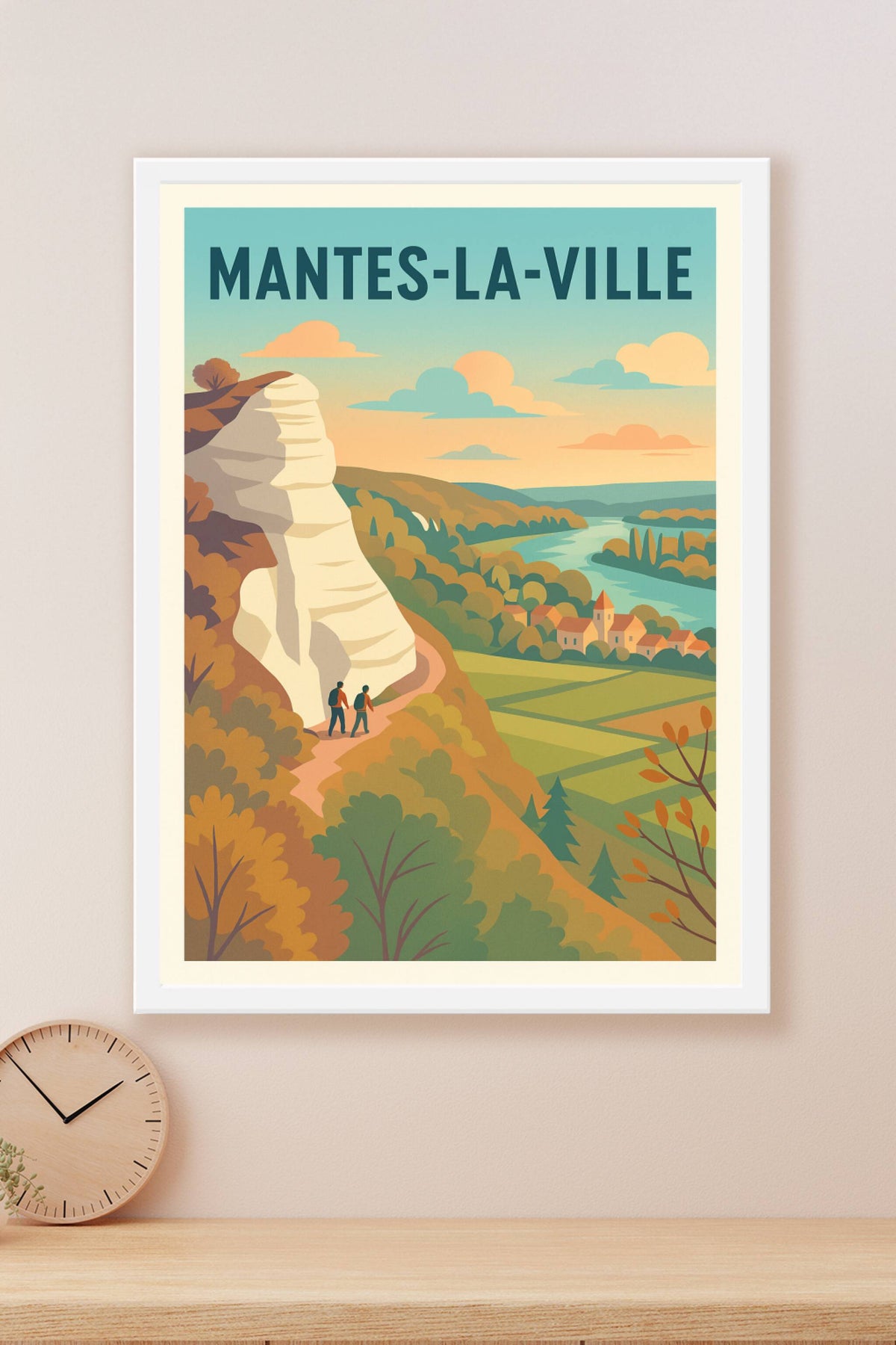 Affiche Mantes-la-Ville — Évasion et Nature à l'État Pur · poster d'art de Mantes-la-Ville