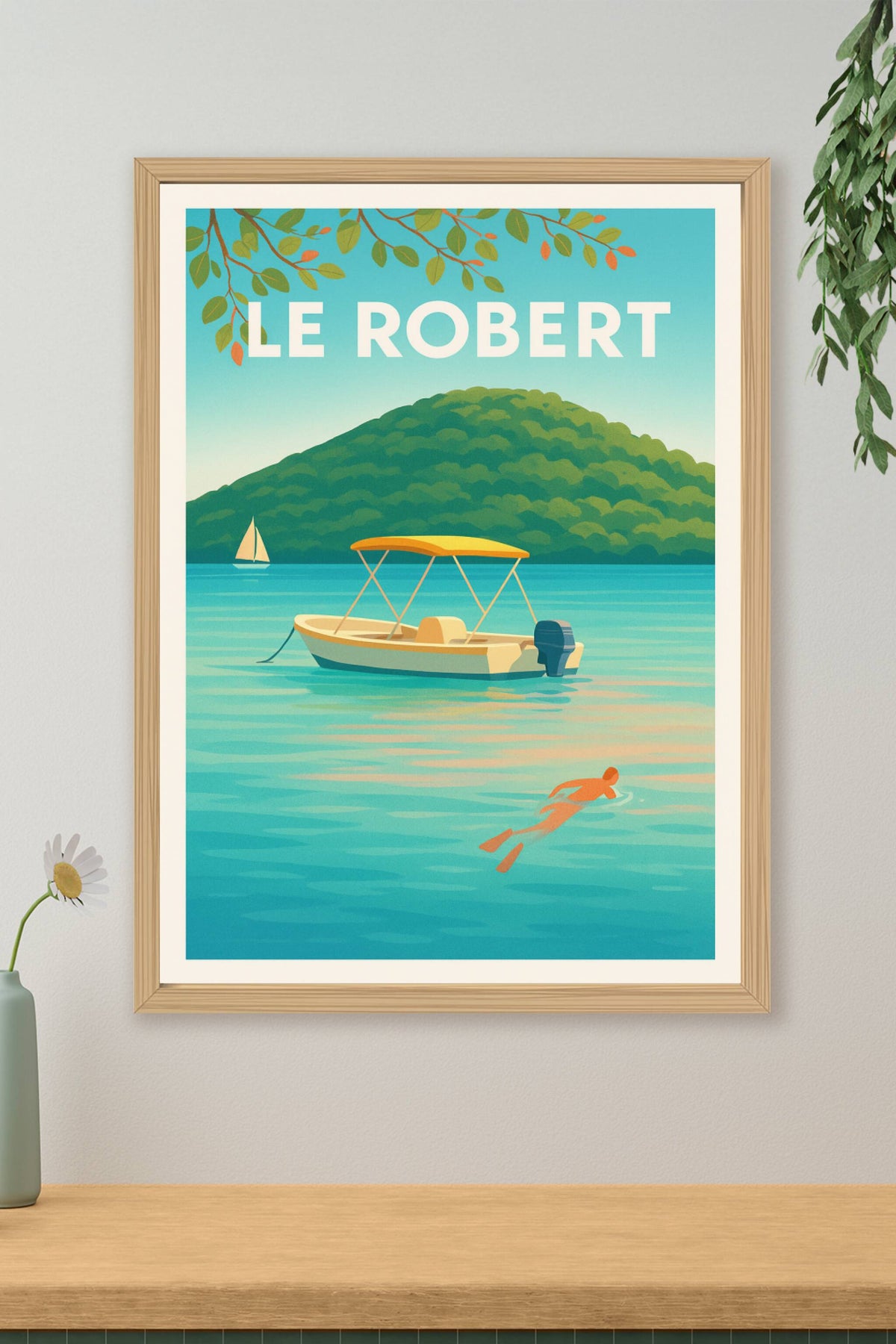 Affiche Le Robert — Évasion et sérénité tropicales · poster d'art de Le Robert