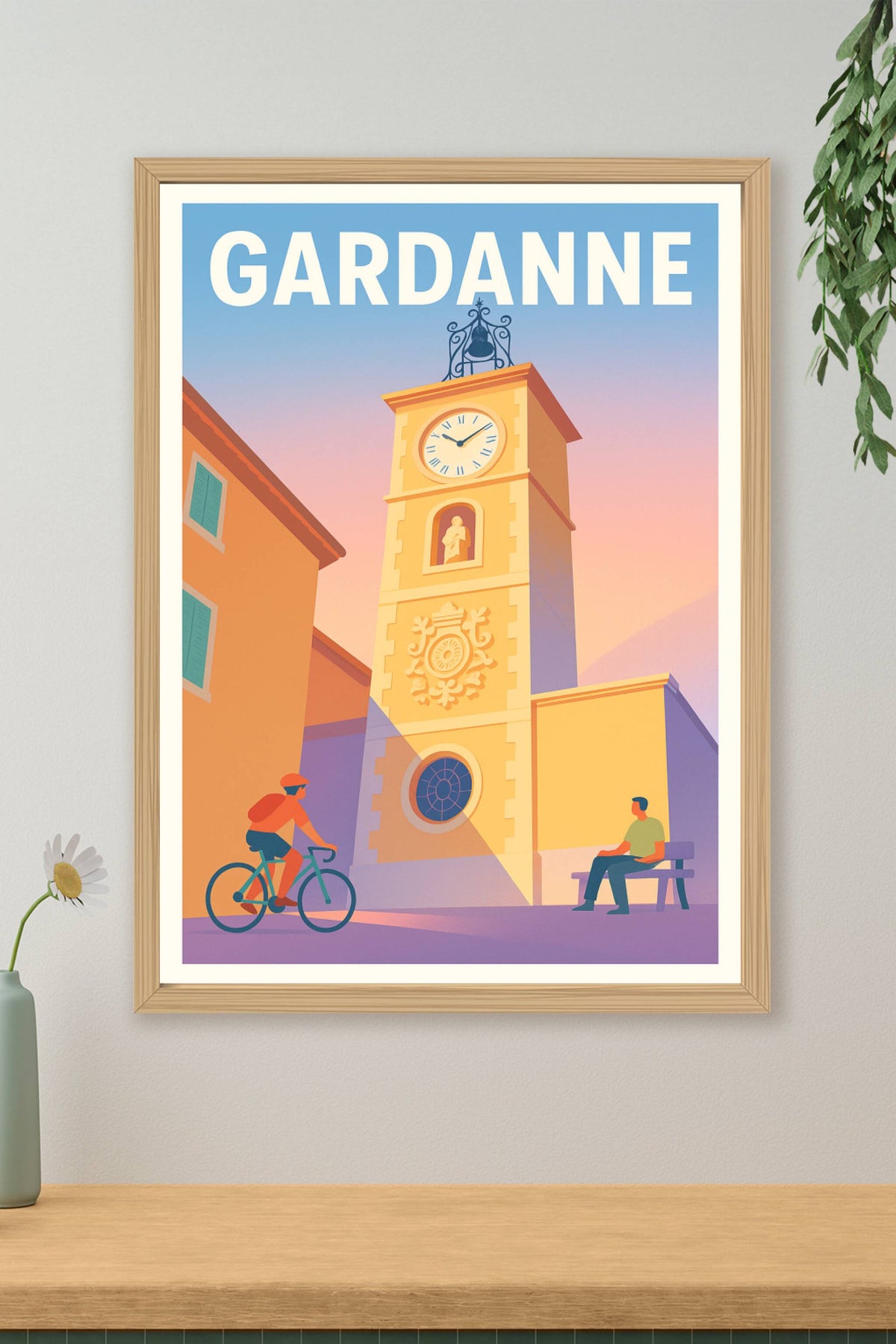 Affiche Gardanne — Lumières douces au cœur de la ville · poster d'art de Gardanne