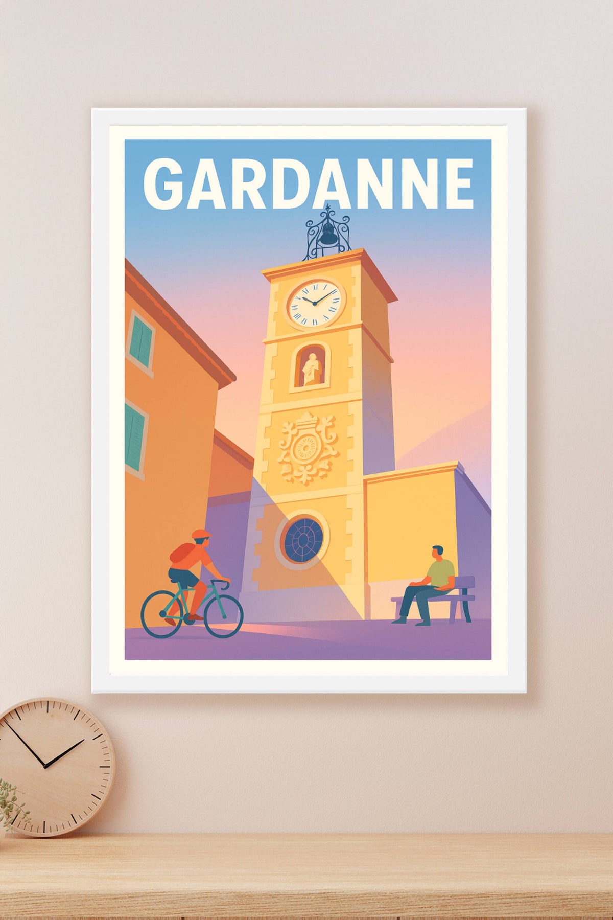 Affiche Gardanne — Lumières douces au cœur de la ville · poster d'art de Gardanne
