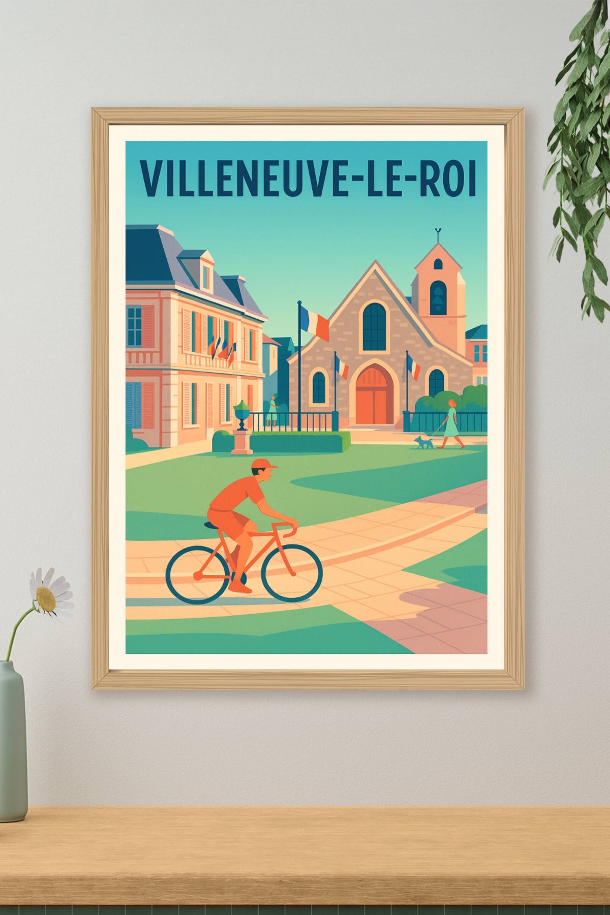 Affiche de Villeneuve-le-Roi - Charme et douceur de vie à la française