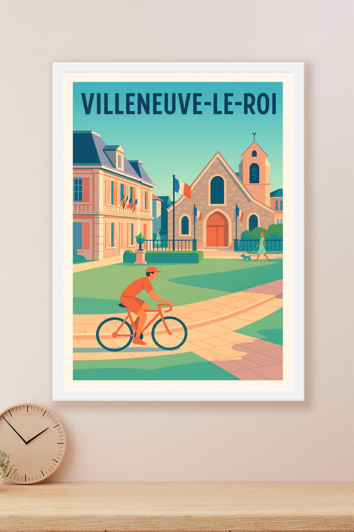 Affiche de Villeneuve-le-Roi - Charme et douceur de vie à la française