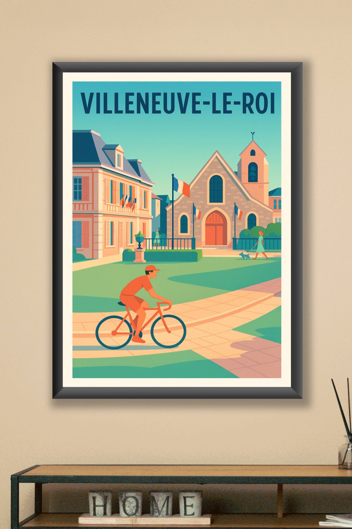 Affiche de Villeneuve-le-Roi - Charme et douceur de vie à la française