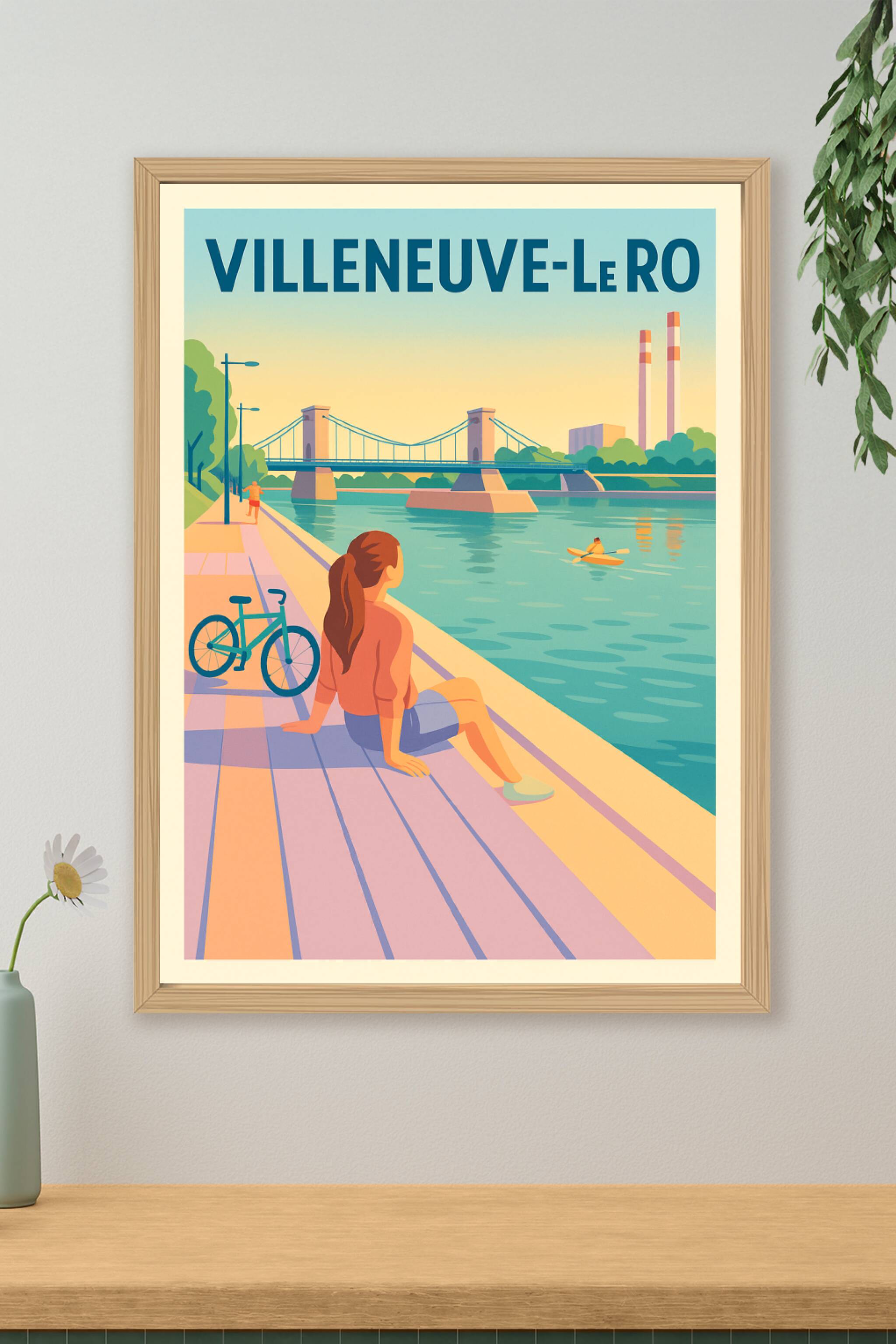 Affiche de Villeneuve-le-Roi - Instant de sérénité au bord de l'eau