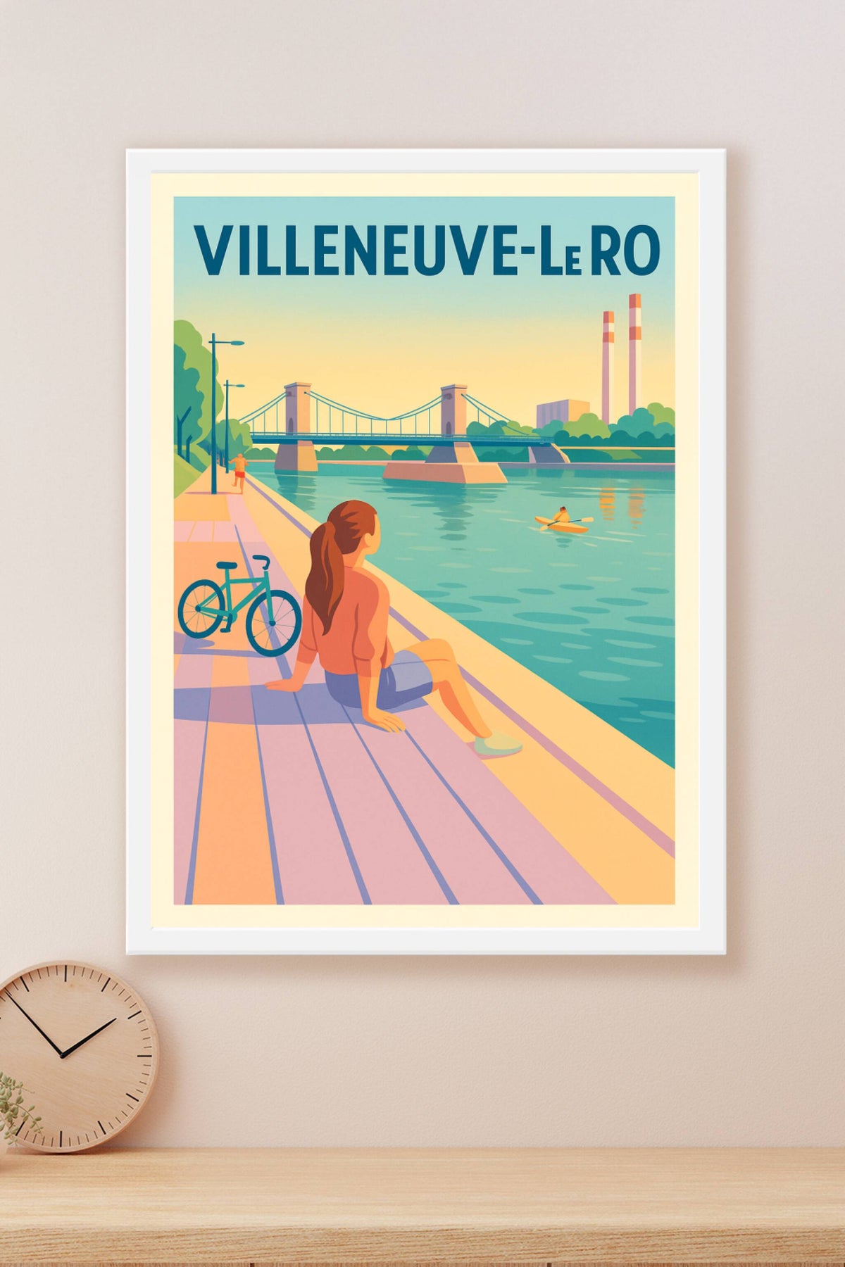 Affiche de Villeneuve-le-Roi - Instant de sérénité au bord de l'eau