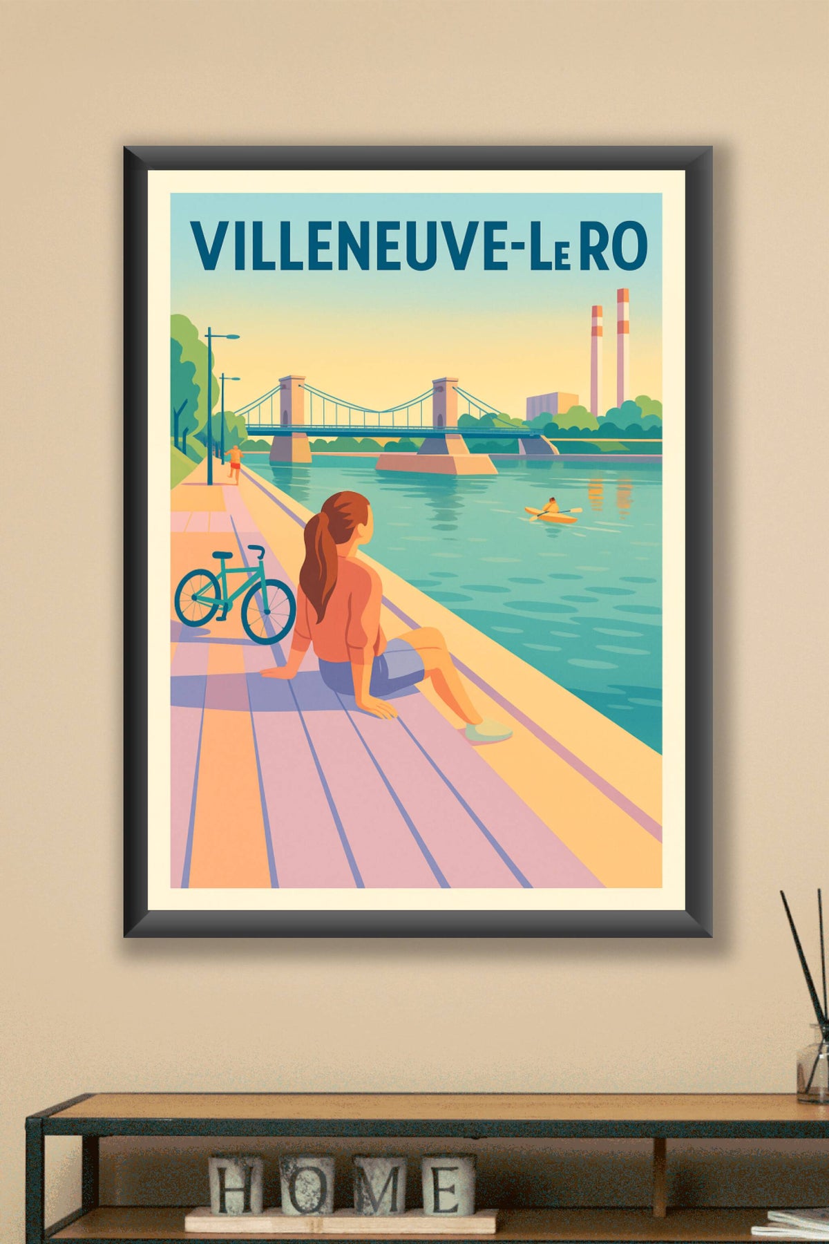 Affiche de Villeneuve-le-Roi - Instant de sérénité au bord de l'eau