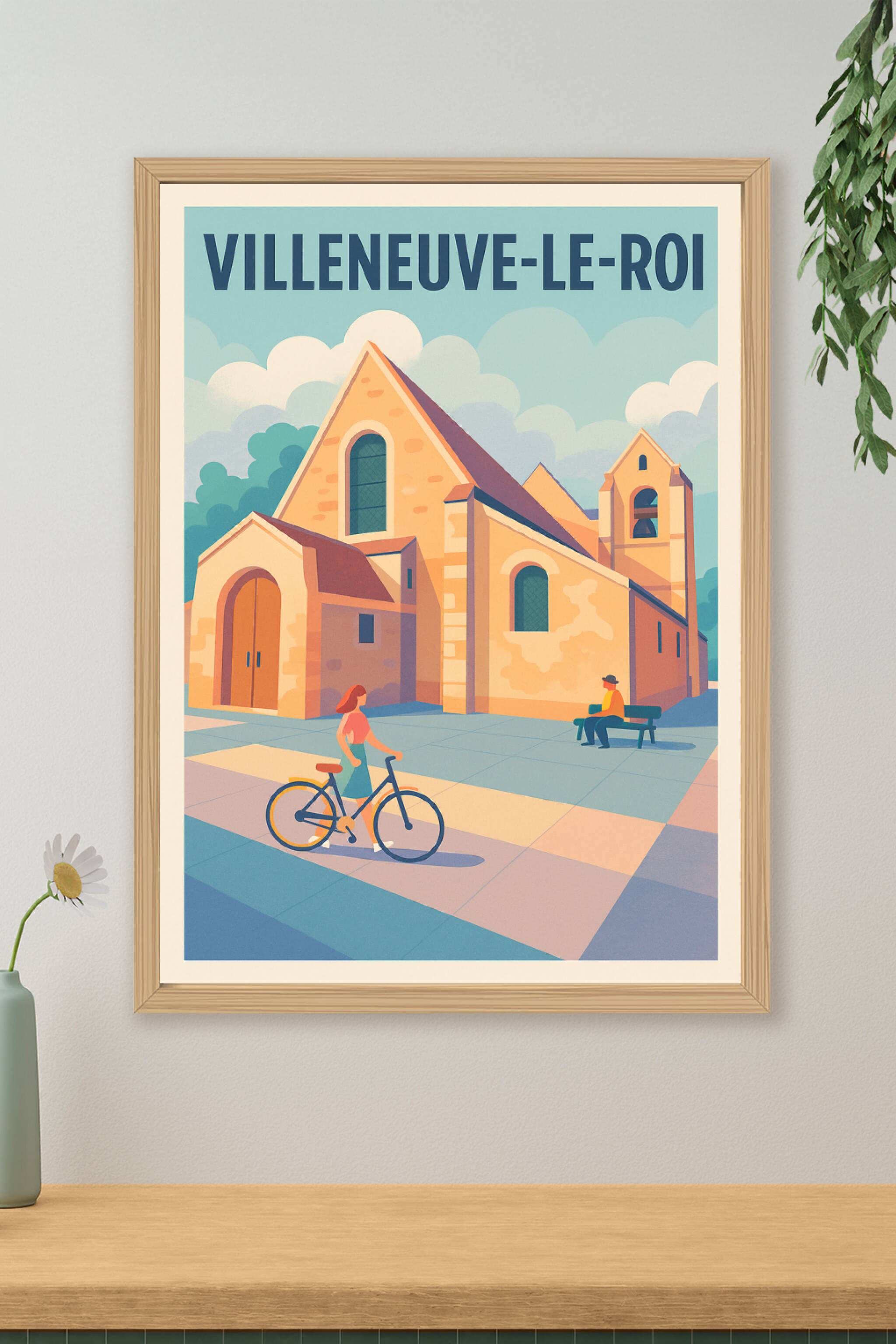 Affiche de Villeneuve-le-Roi - Charme et douceur du patrimoine local
