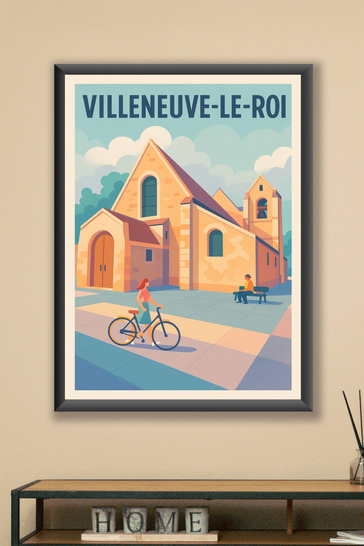 Affiche de Villeneuve-le-Roi - Charme et douceur du patrimoine local