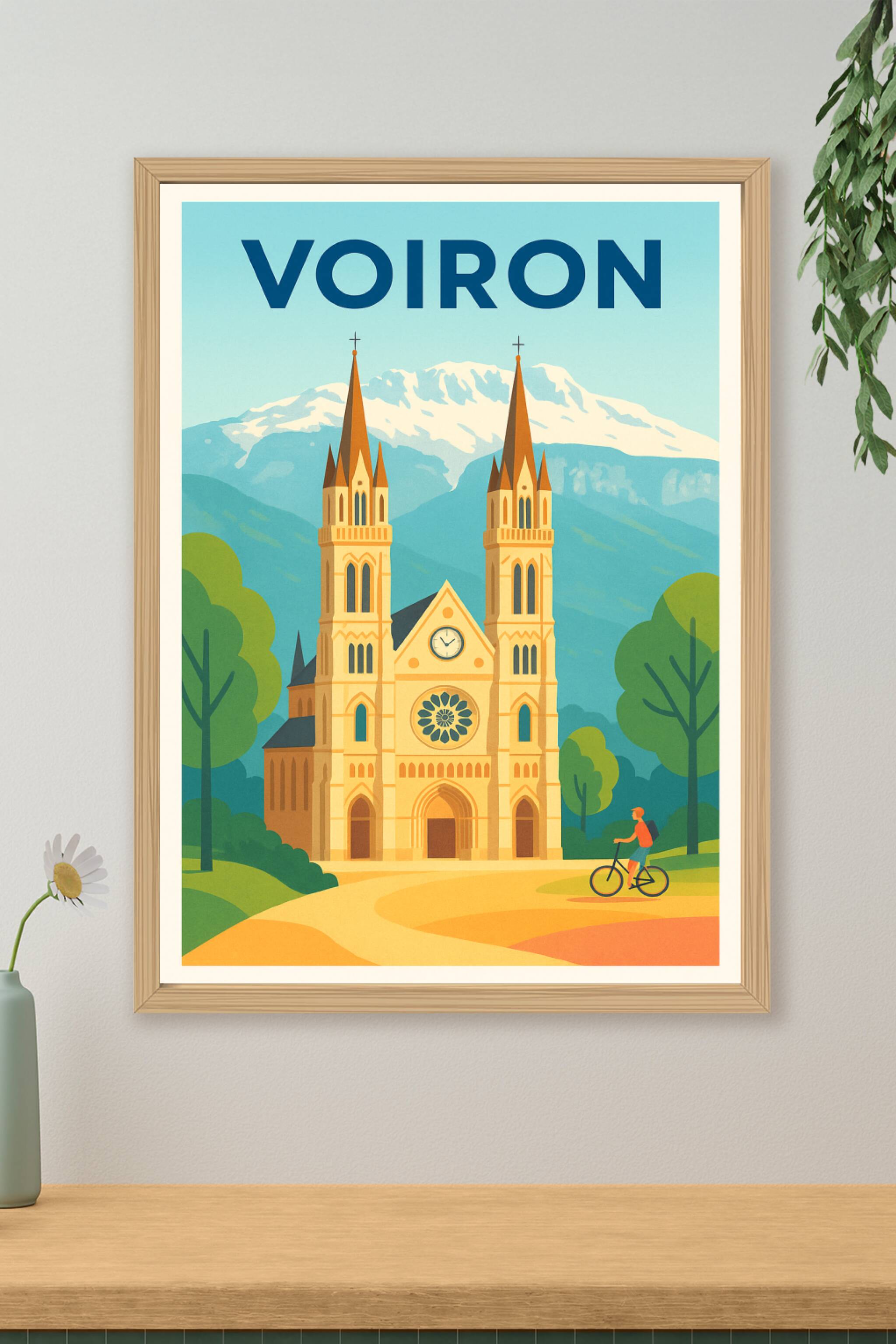 Affiche de Voiron - L'élégance architecturale au pied des montagnes