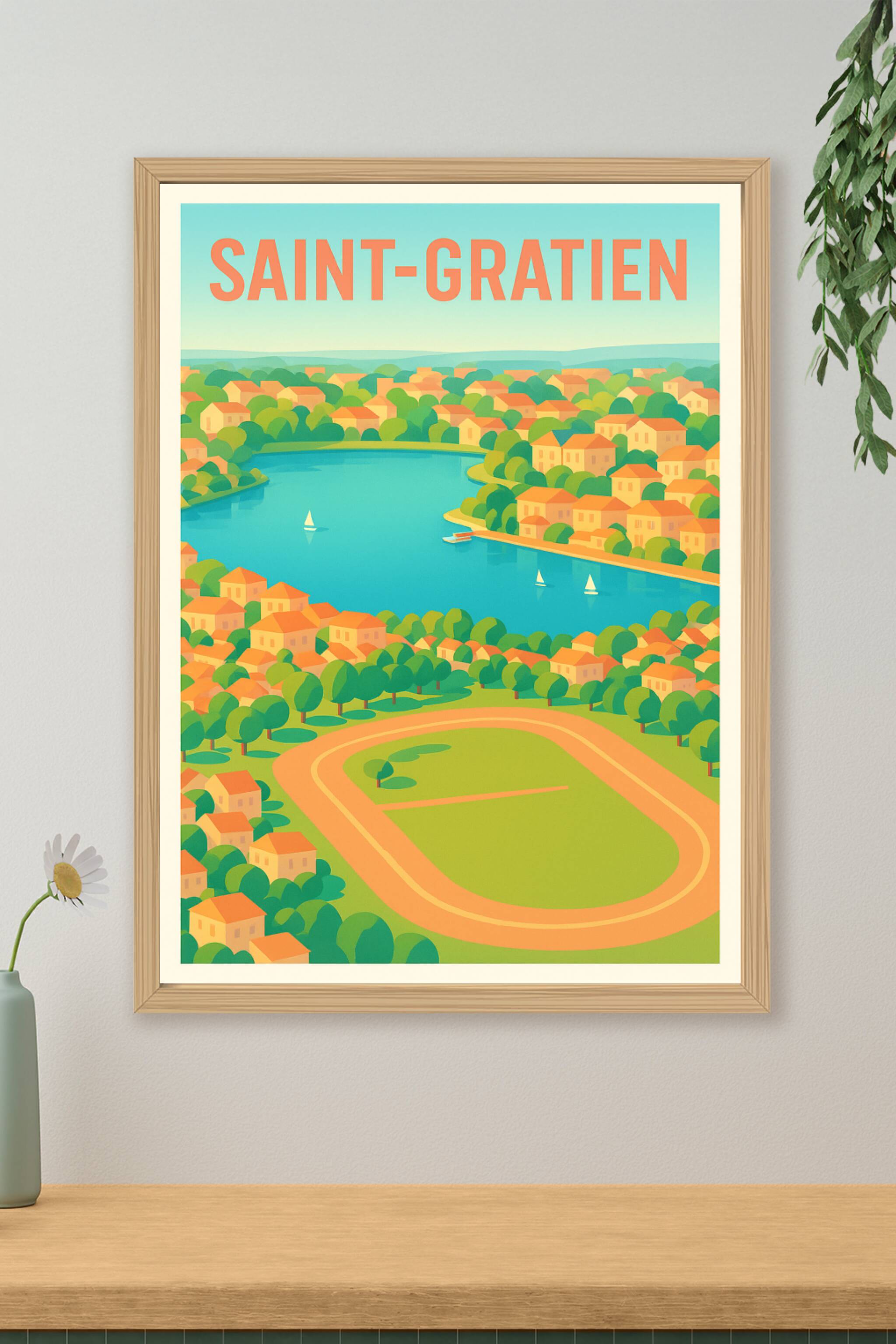 Affiche de Saint-Gratien - Charme bucolique au bord de l'eau