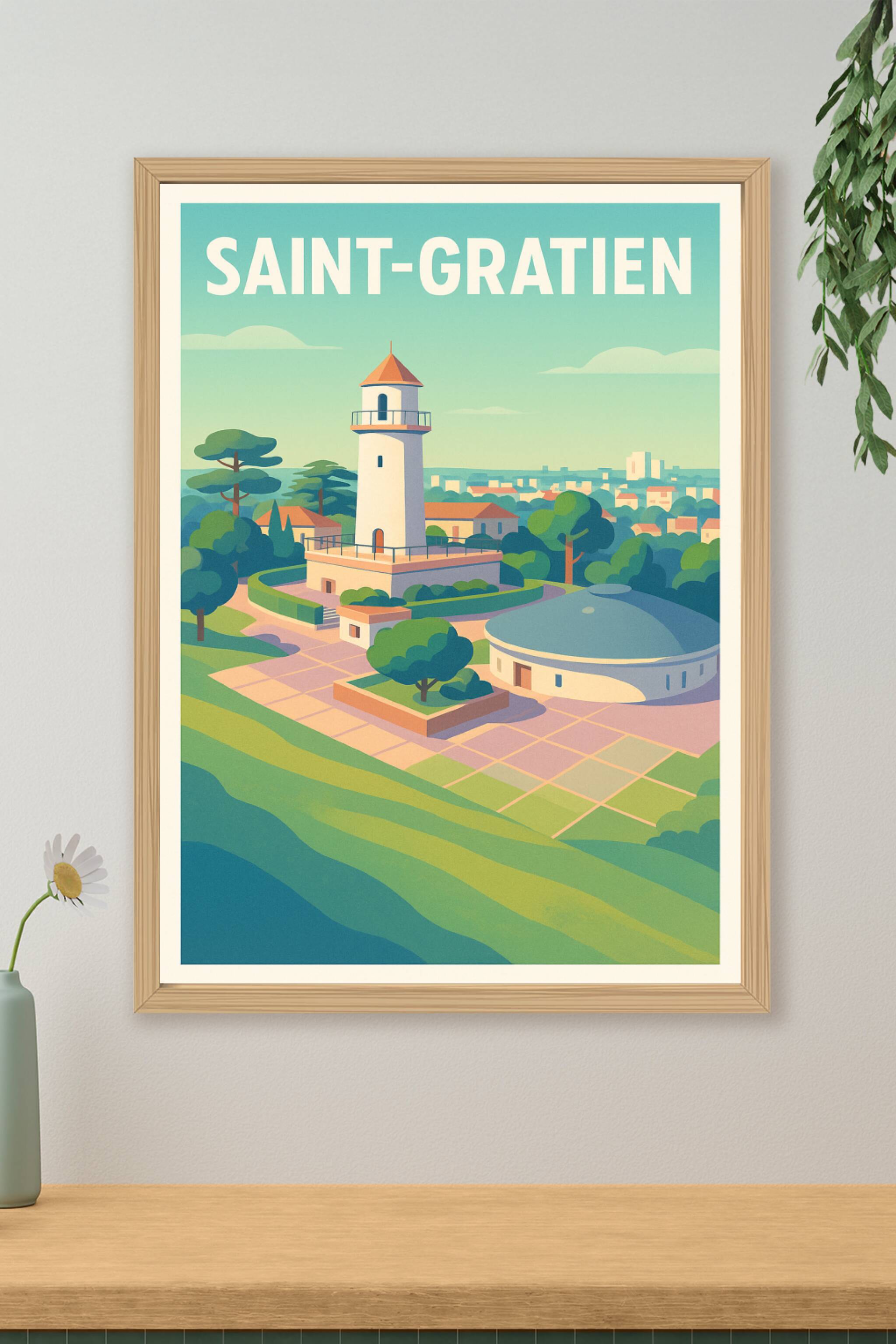 Affiche de Saint-Gratien - Le charme paisible du patrimoine local