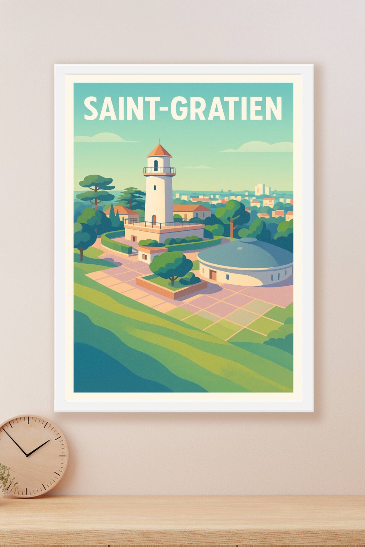 Affiche de Saint-Gratien - Le charme paisible du patrimoine local