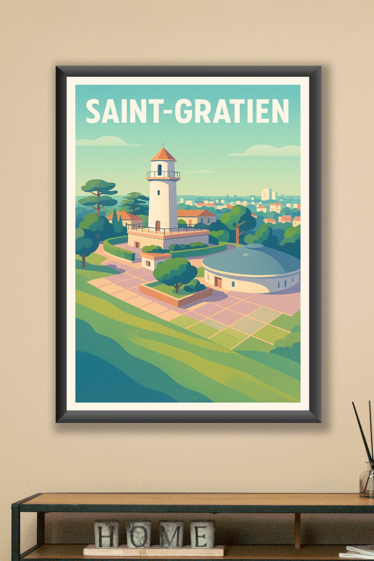 Affiche de Saint-Gratien - Le charme paisible du patrimoine local