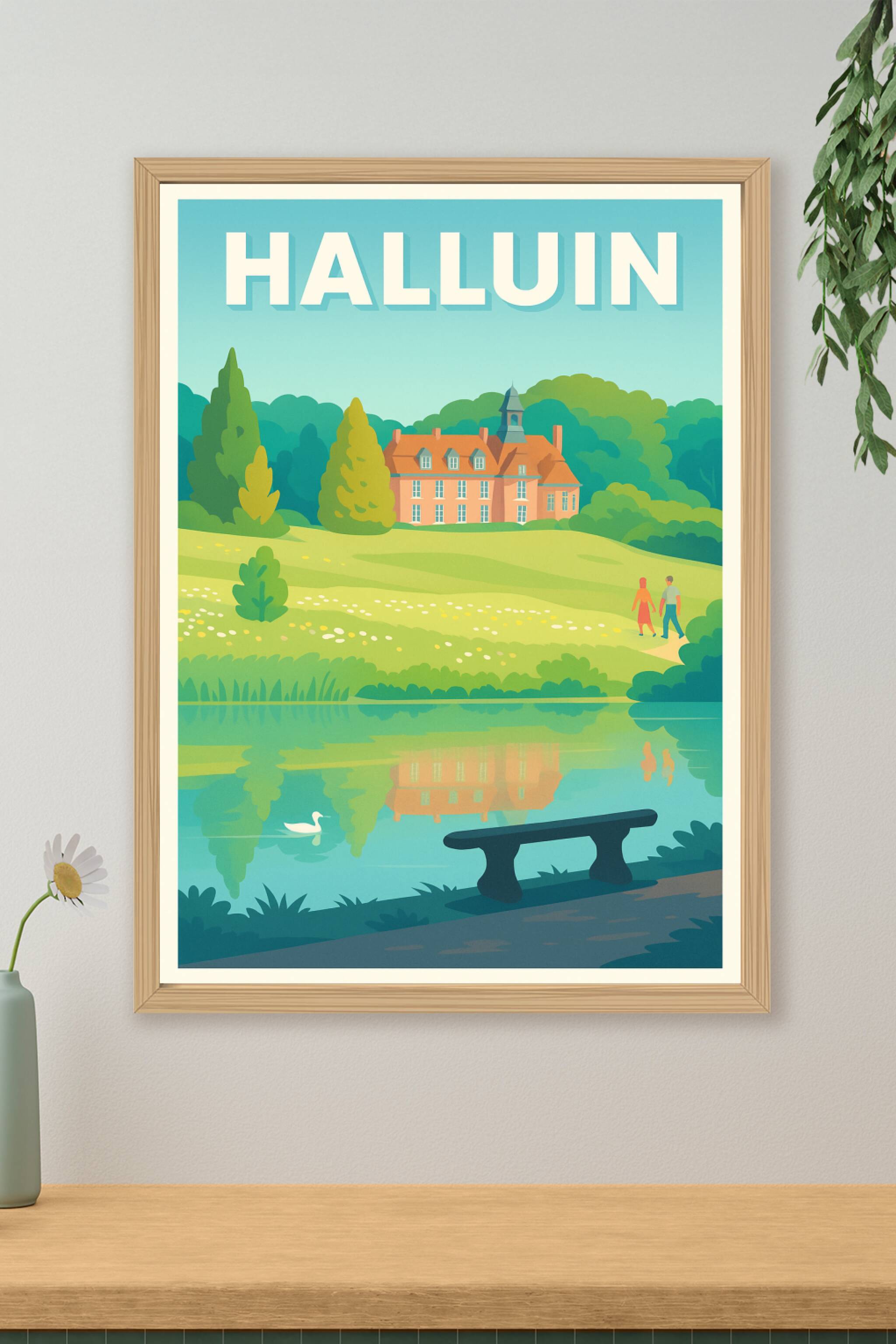 Affiche de Halluin - Sérénité au bord de l'eau