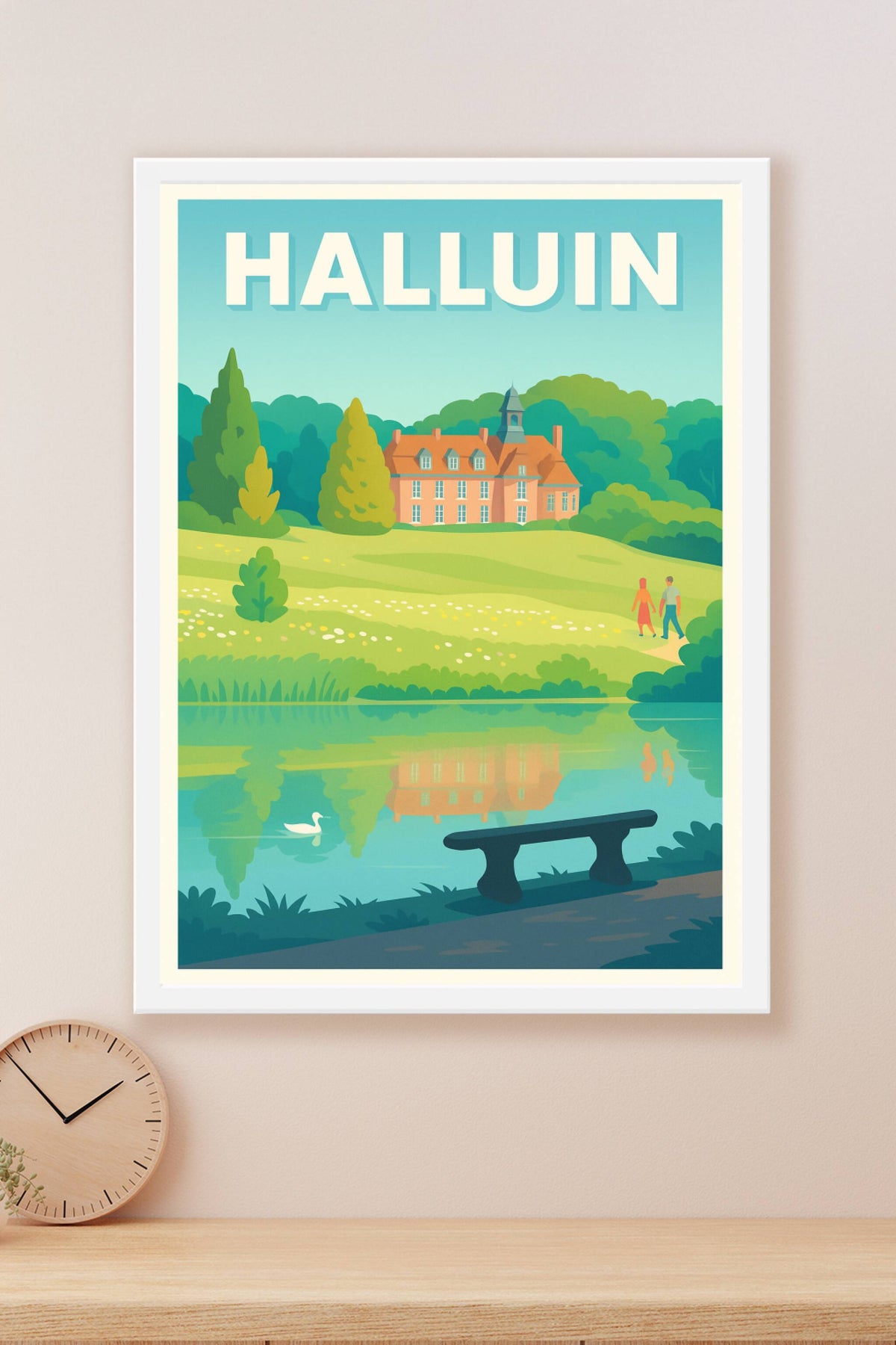 Affiche de Halluin - Sérénité au bord de l'eau