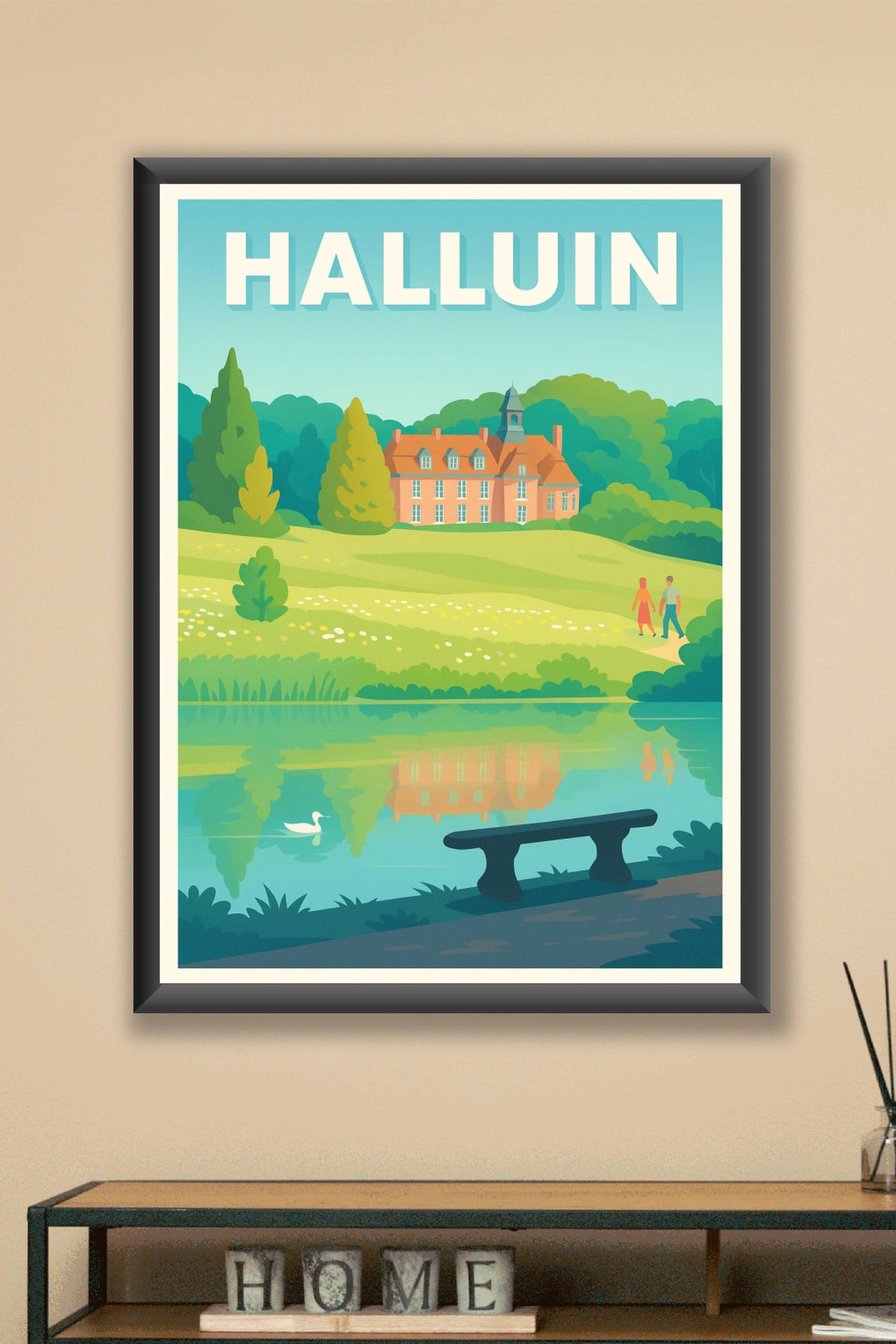 Affiche de Halluin - Sérénité au bord de l'eau