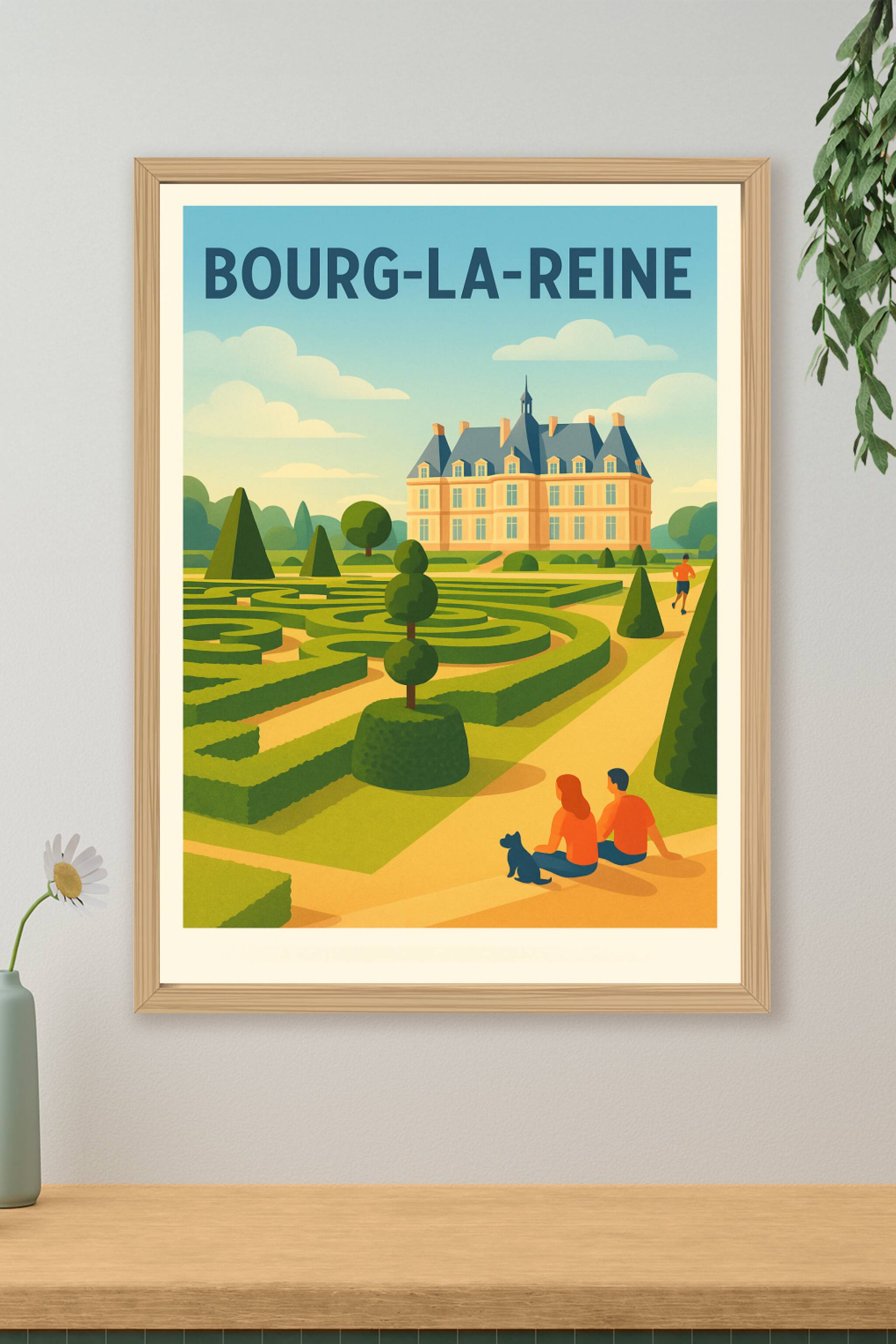 Affiche de Bourg-la-Reine - Élégance et sérénité au cœur des jardins