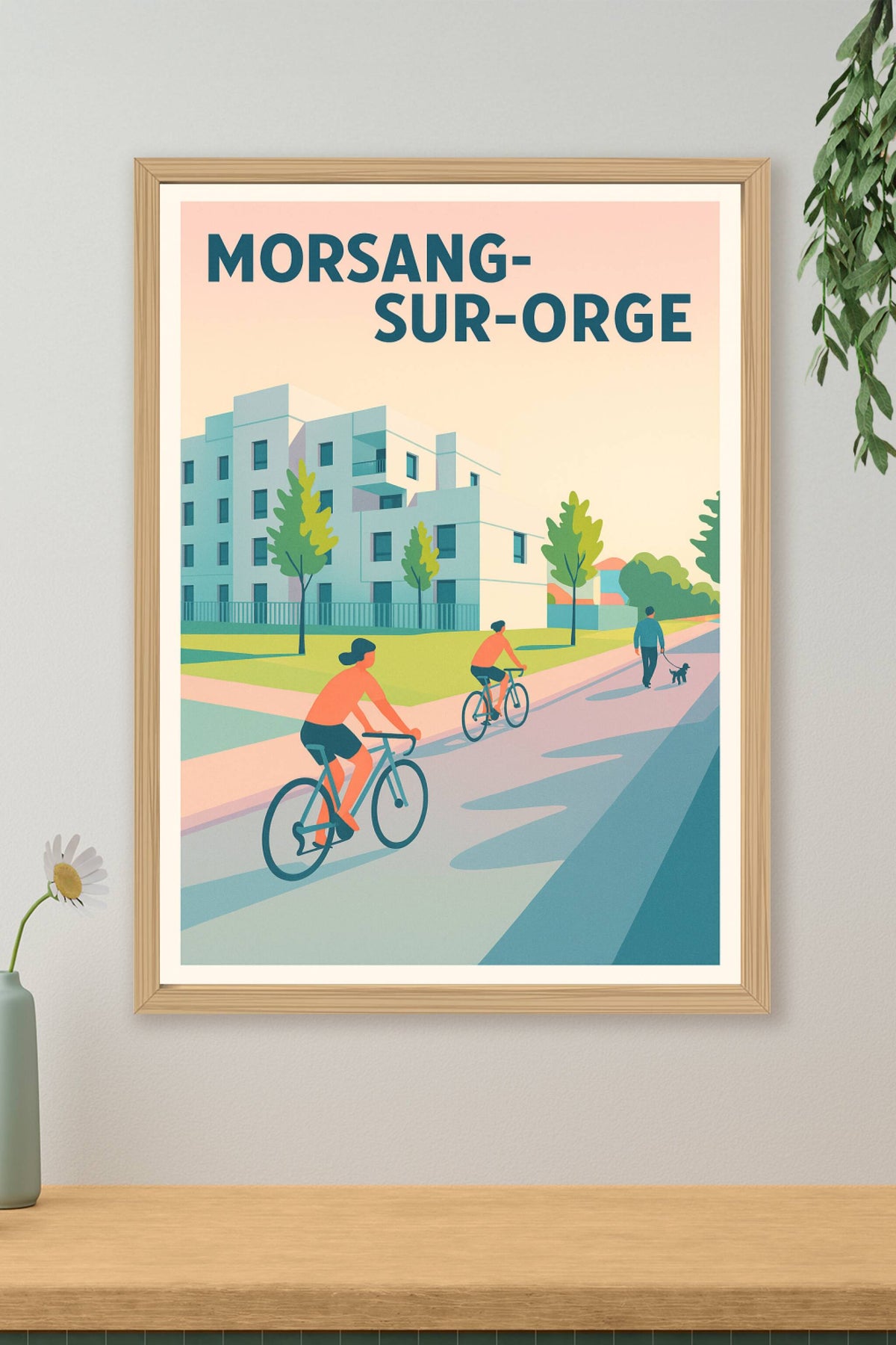 Affiche de Morsang-sur-Orge - Vie urbaine et détente à vélo