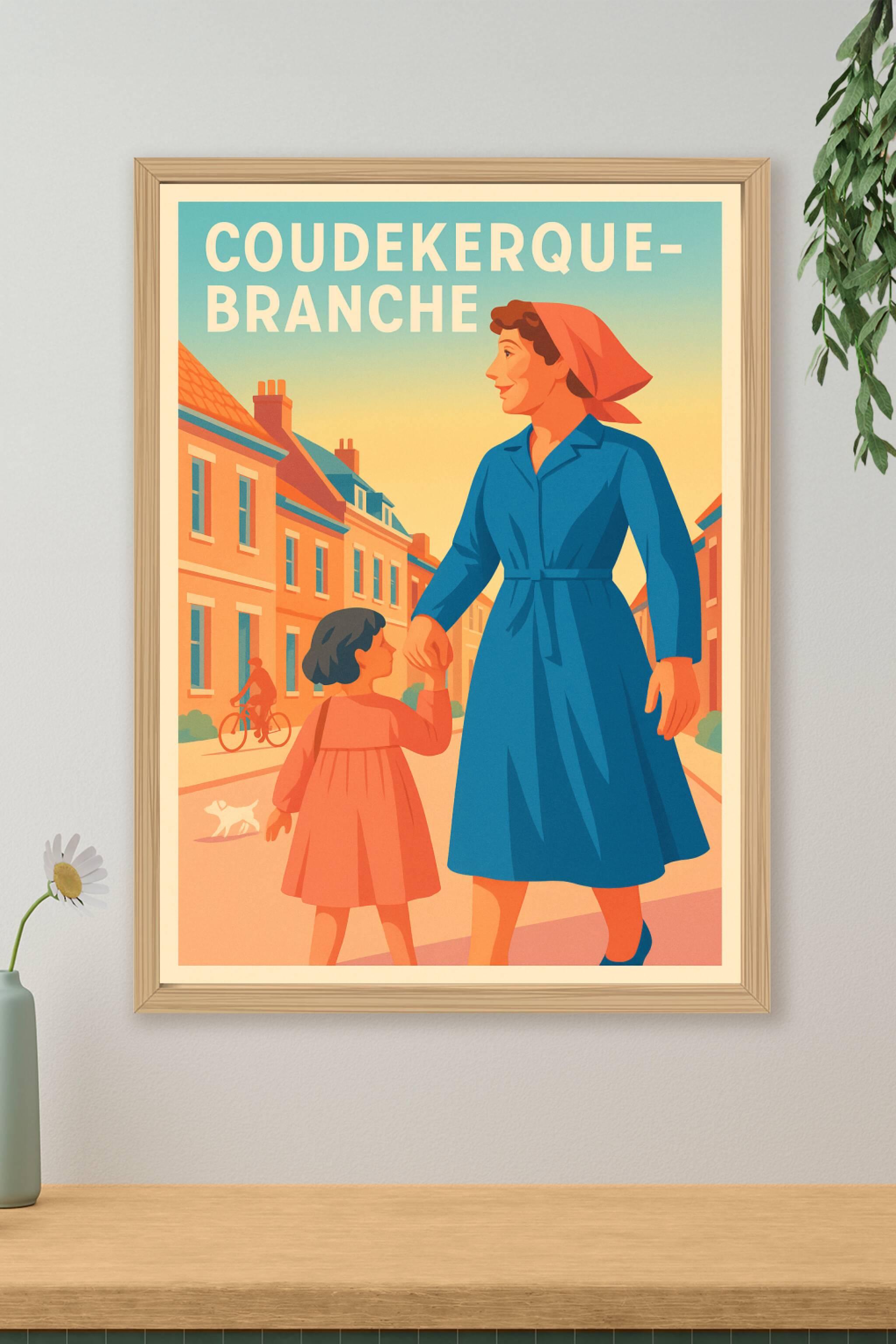 Affiche de Coudekerque-Branche - Charme et simplicité d'une vie de quartier