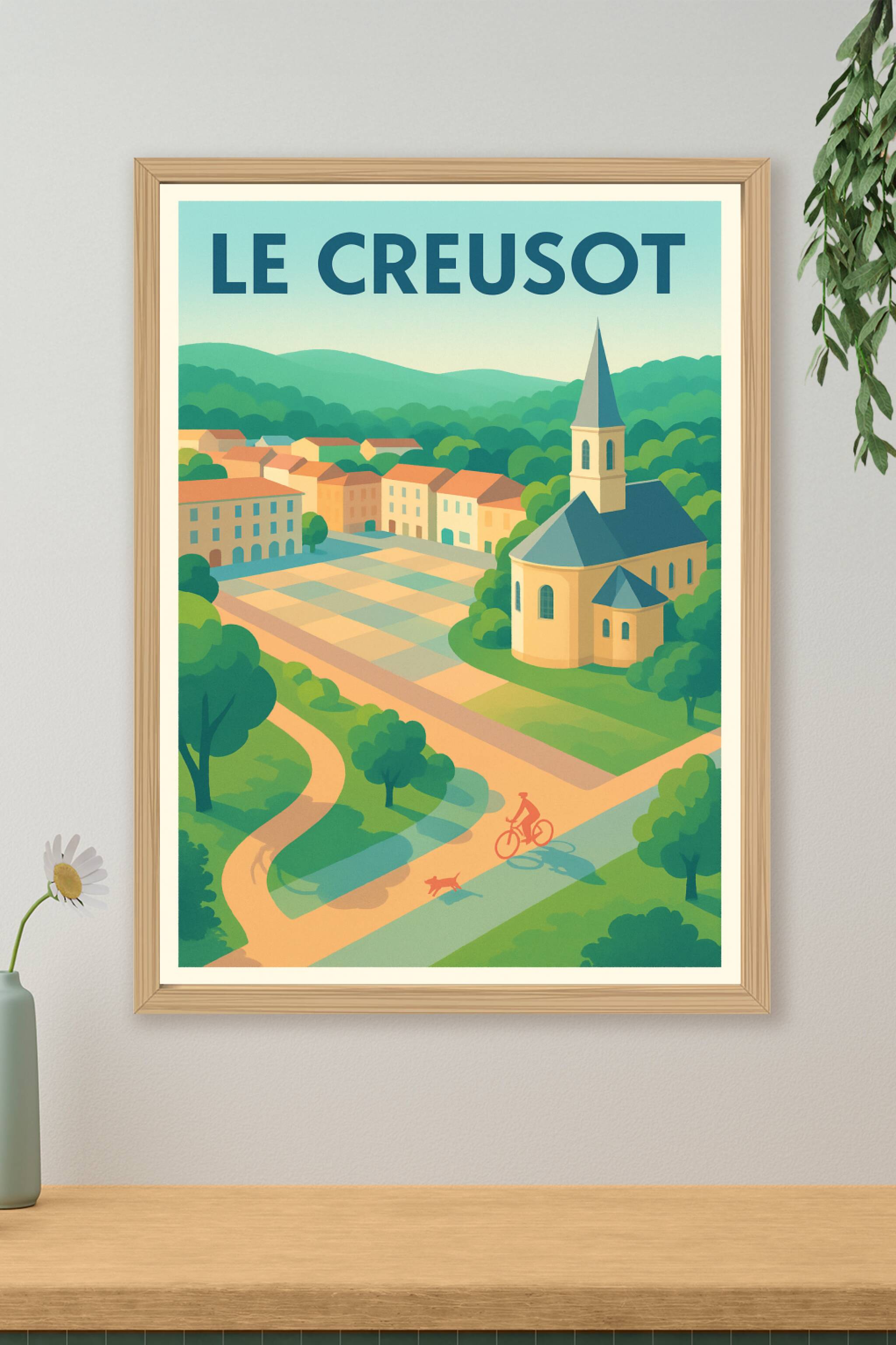Affiche de Le Creusot - Harmonie et nature au cœur de la ville