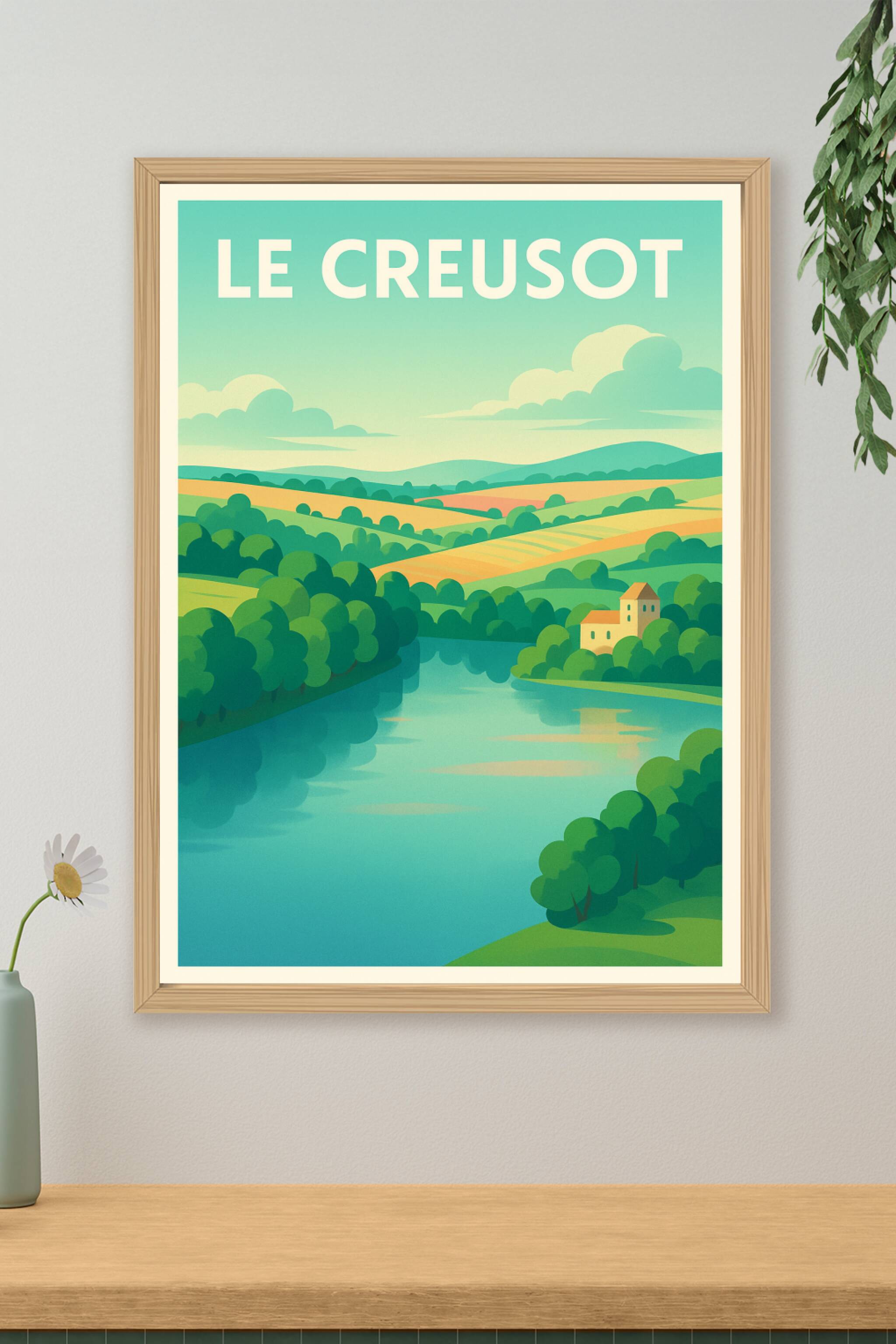 Affiche de Le Creusot - Paysages Bucoliques et Sérénité