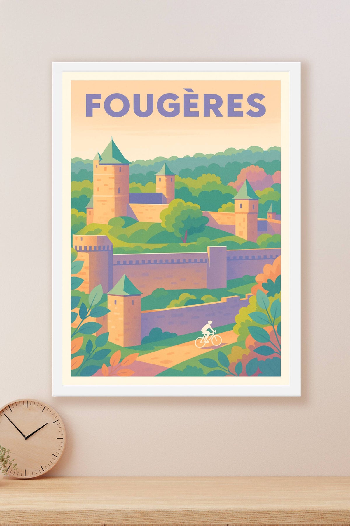 Affiche de Fougères - L'élégance médiévale en couleurs