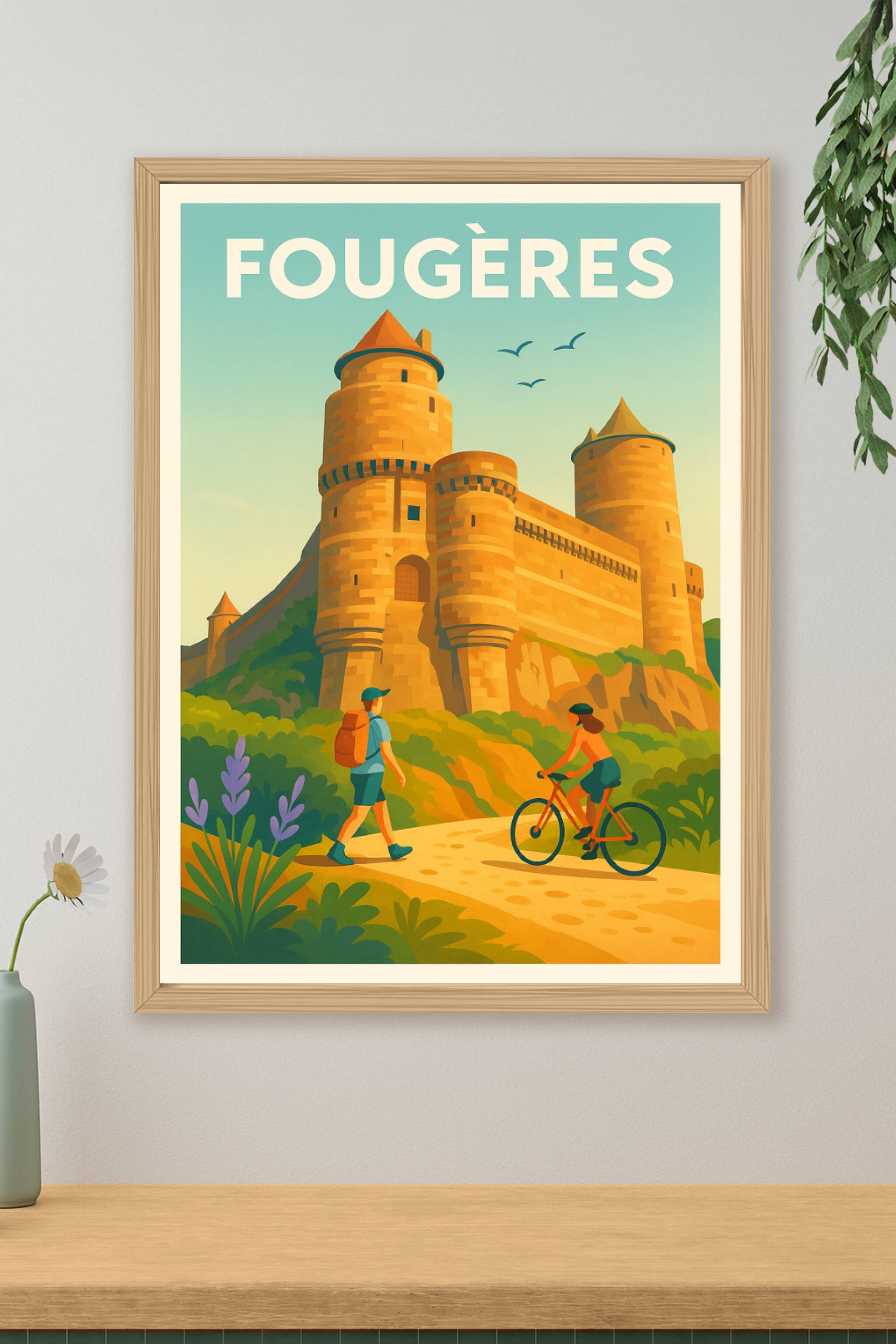 Affiche de Fougères - L'élégance médiévale à explorer