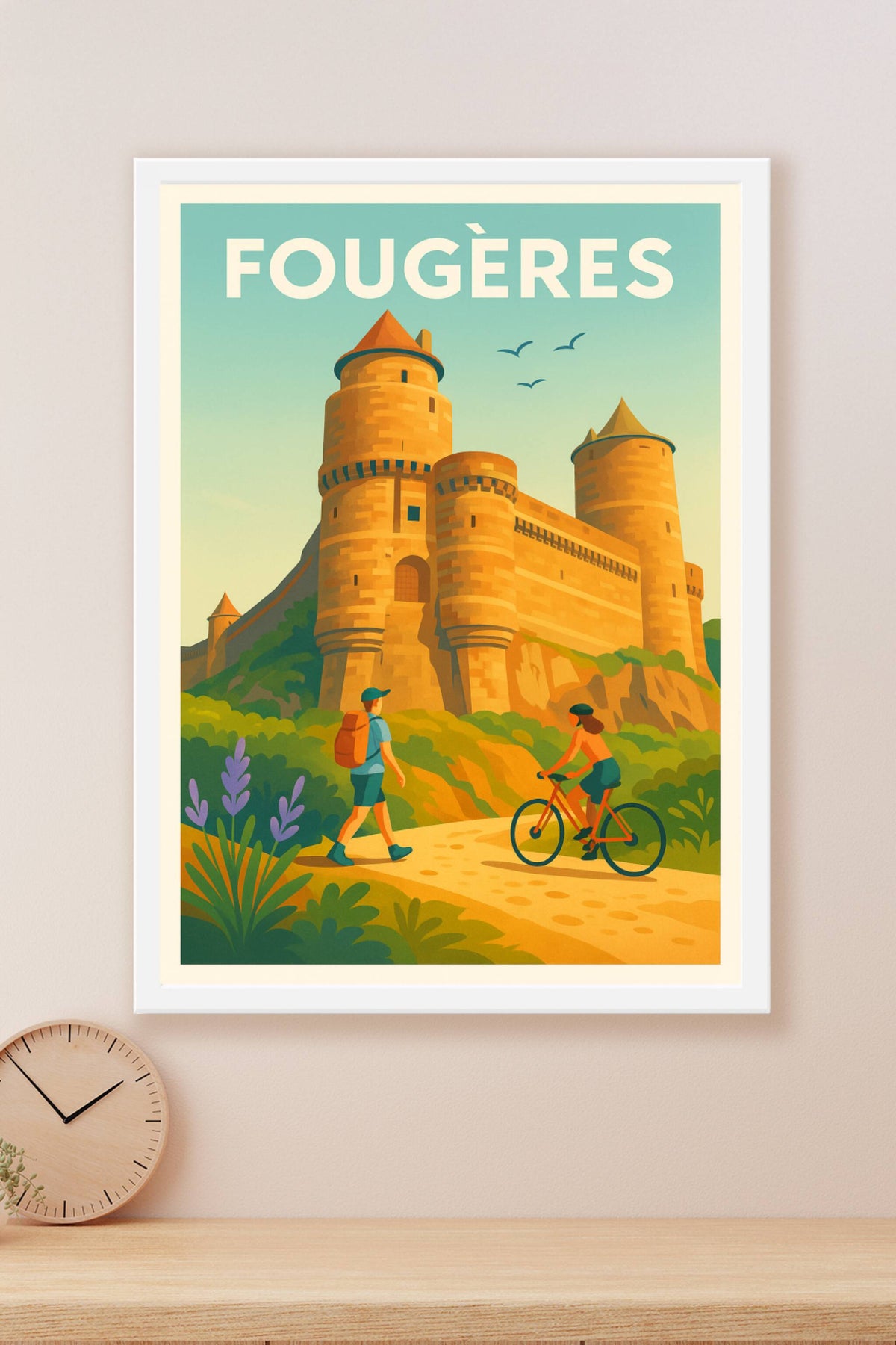 Affiche de Fougères - L'élégance médiévale à explorer
