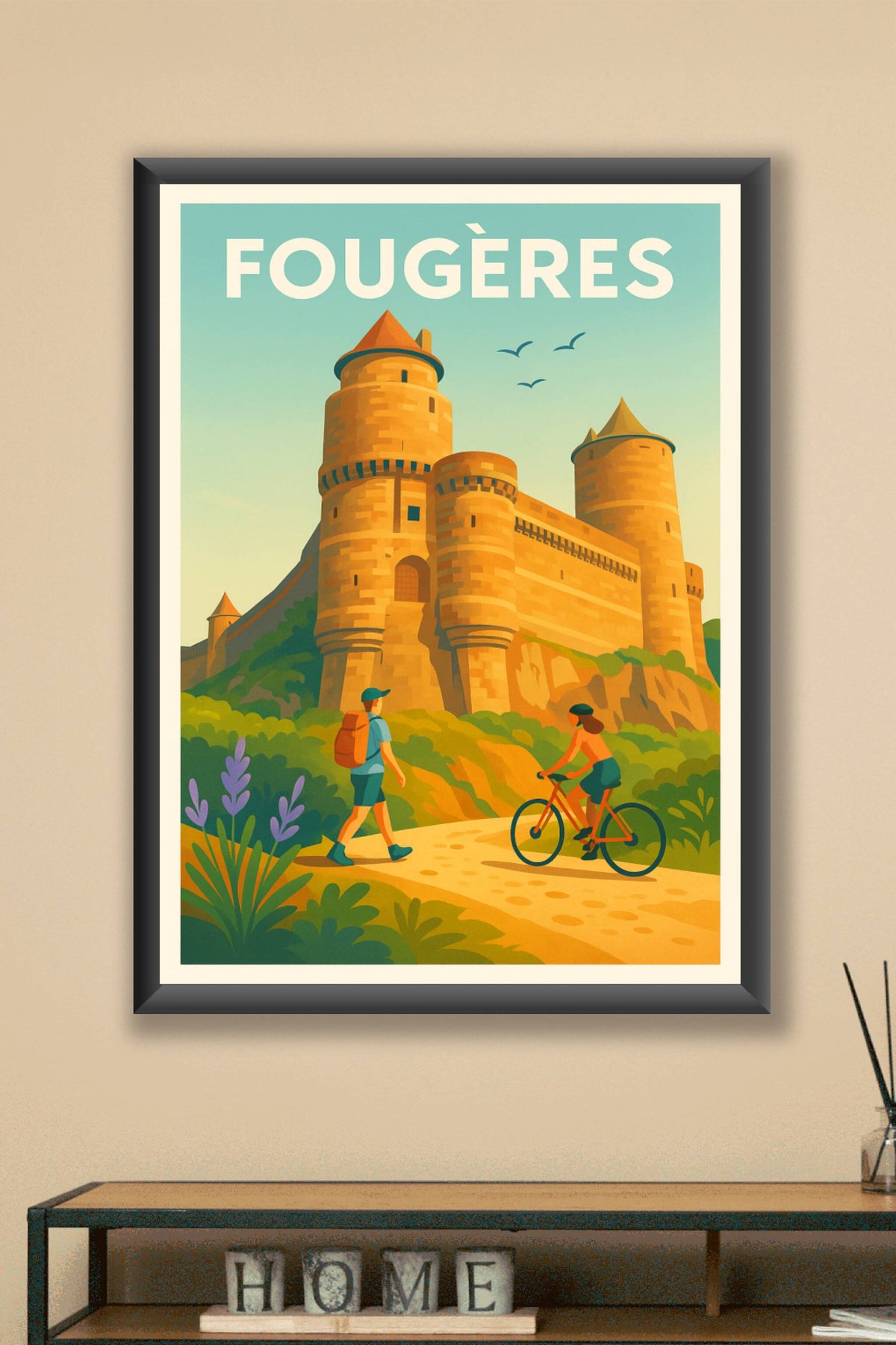 Affiche de Fougères - L'élégance médiévale à explorer