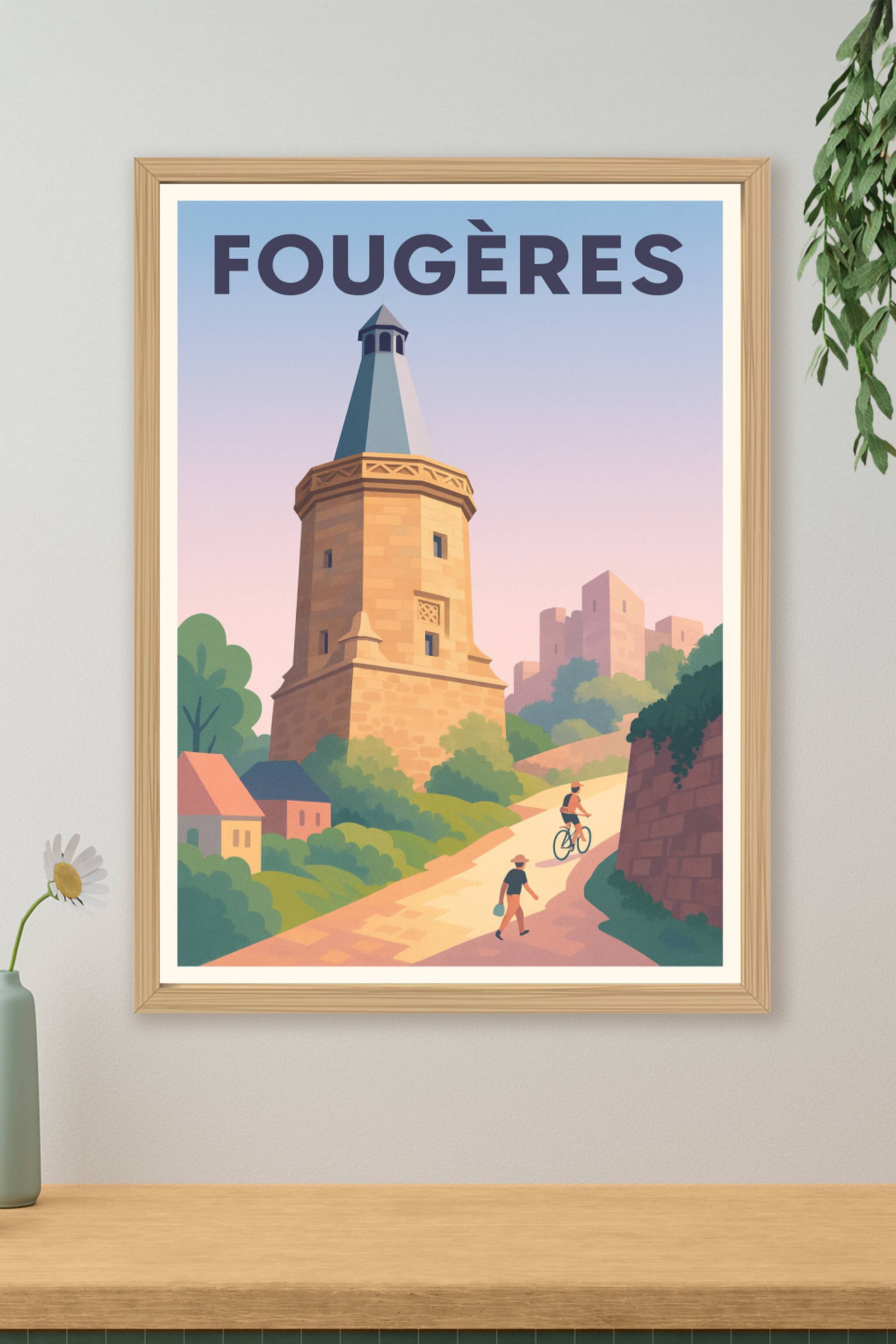 Affiche de Fougères - Charme et histoire en bord de chemin