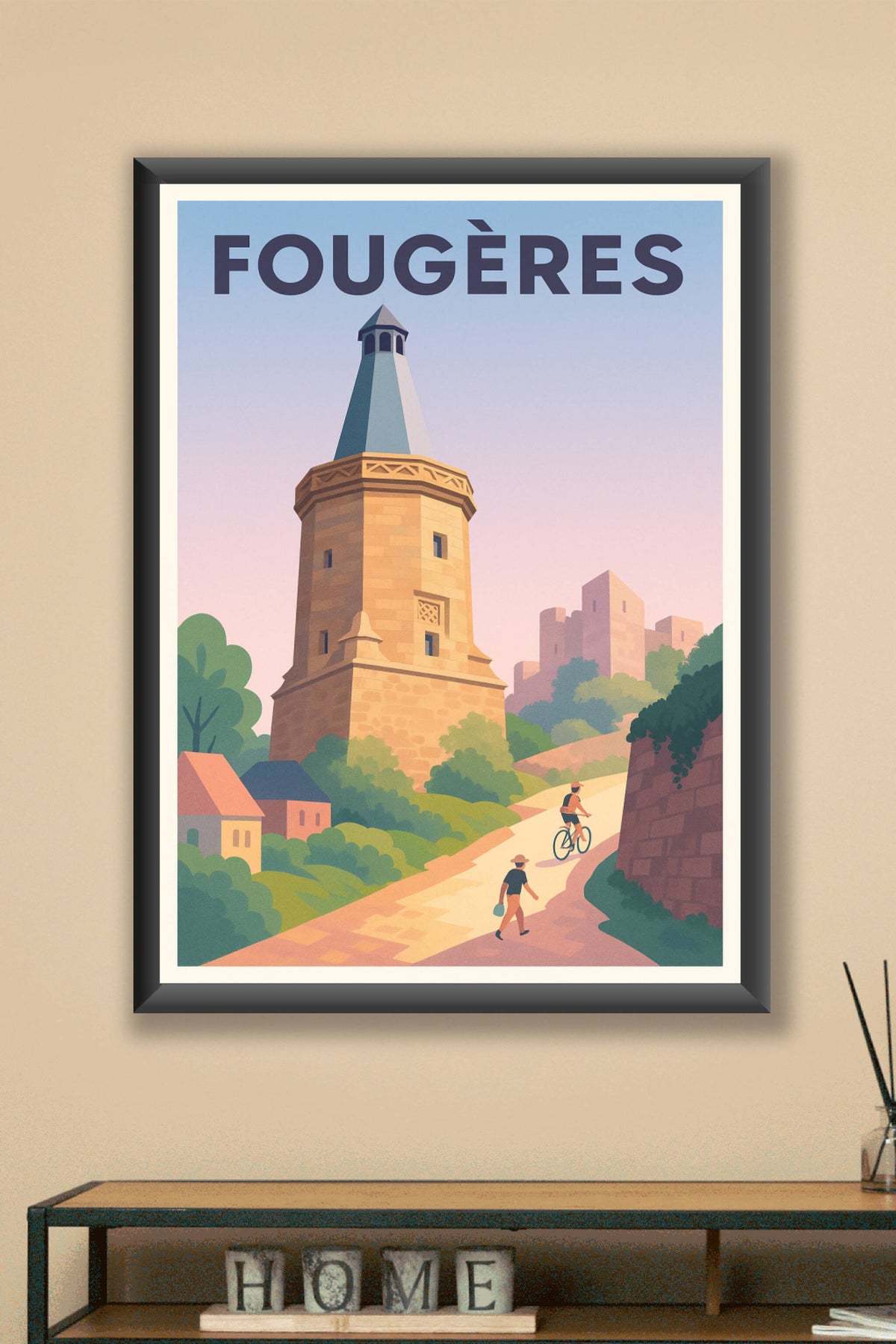 Affiche de Fougères - Charme et histoire en bord de chemin