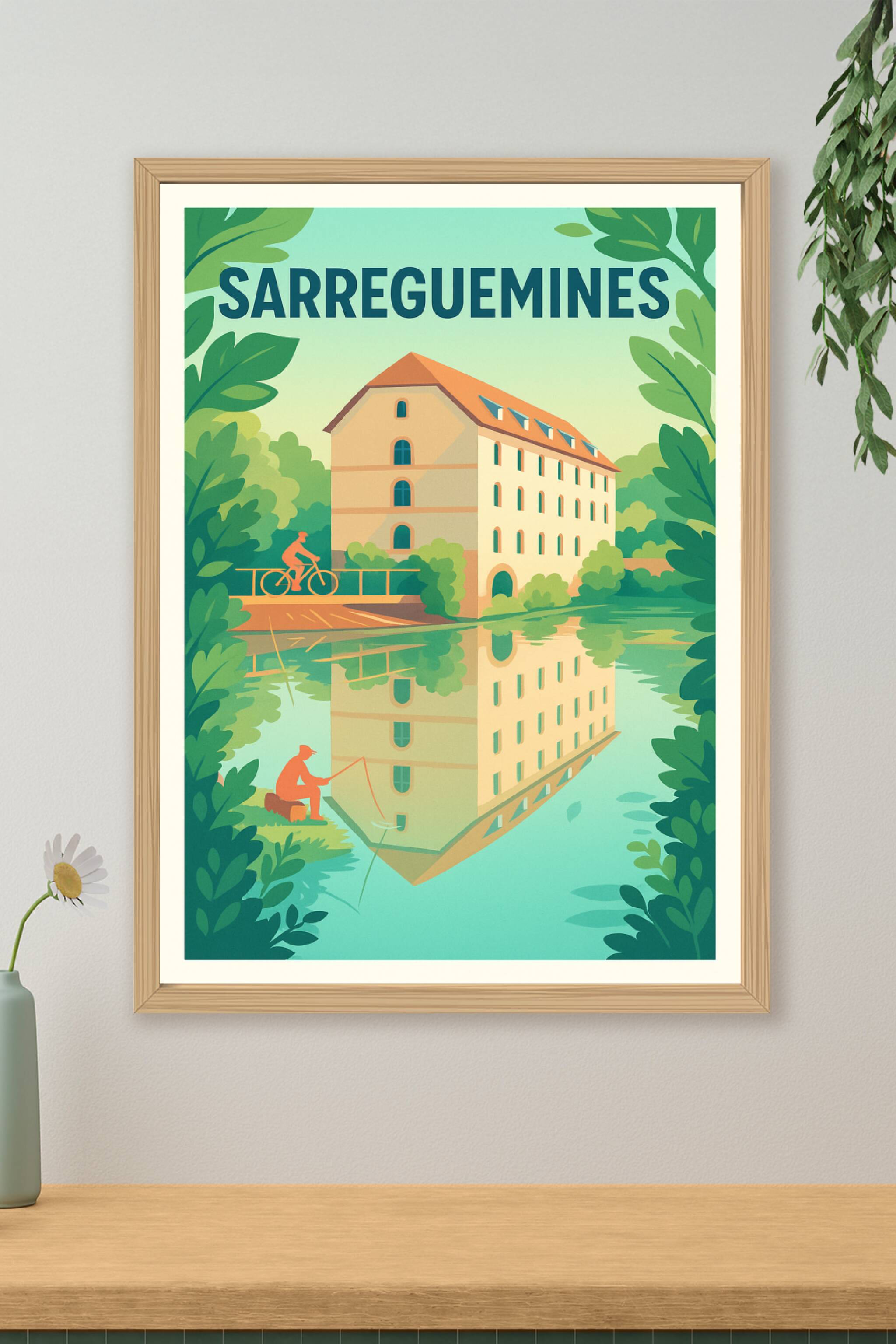 Affiche de Sarreguemines - Harmonie nature et patrimoine