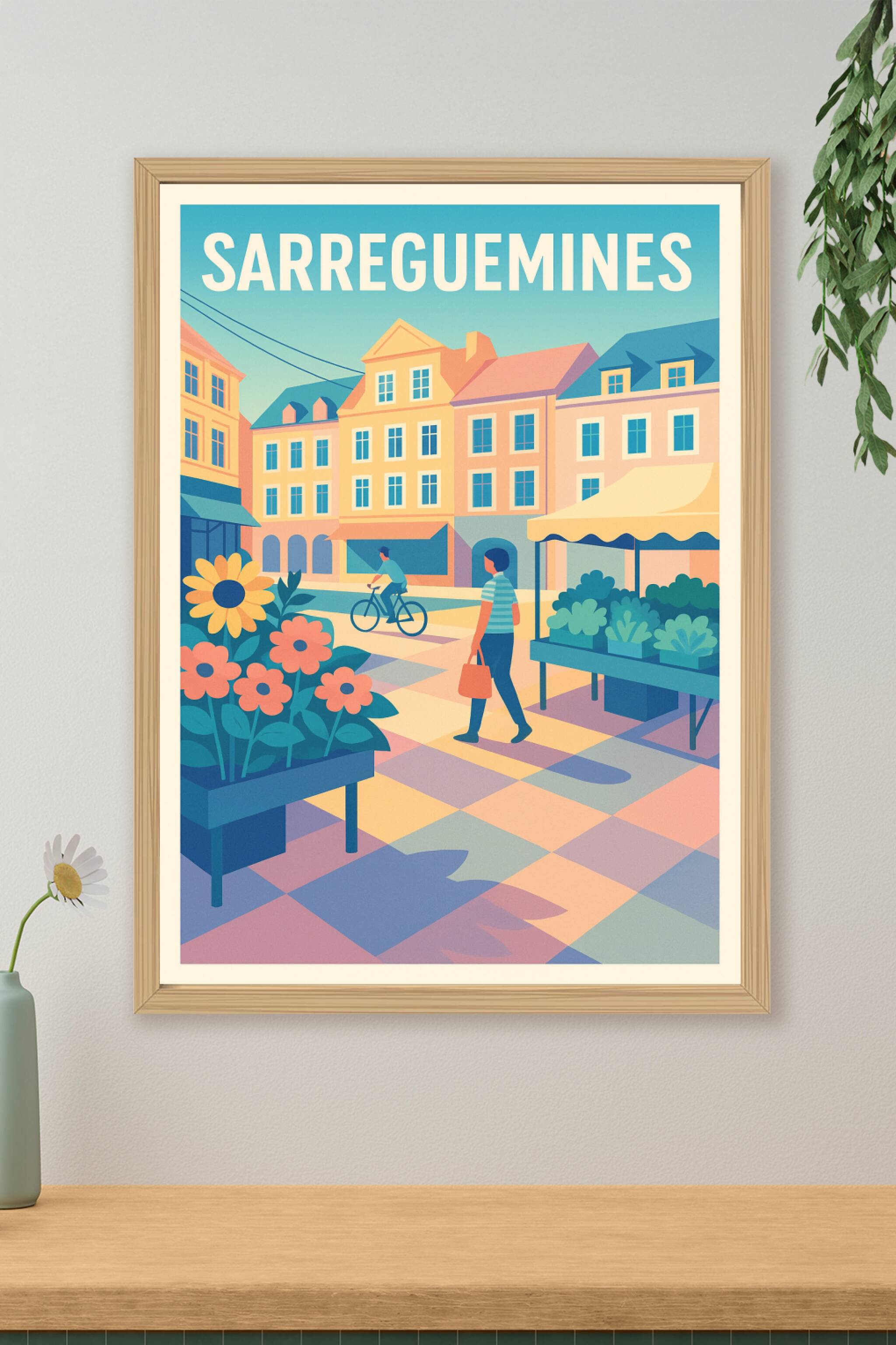Affiche de Sarreguemines - Atmosphère conviviale au cœur de la ville
