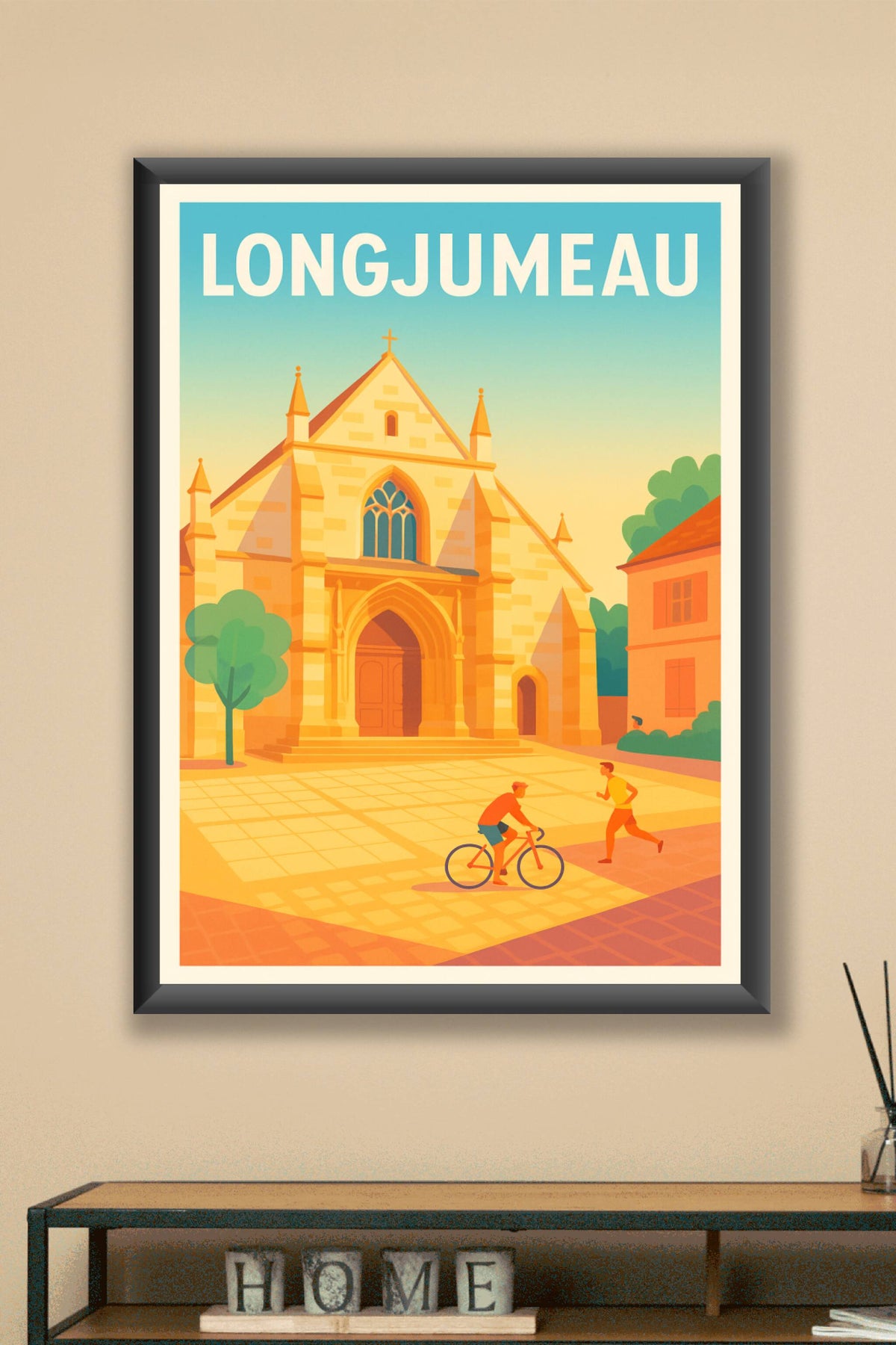 Affiche de Longjumeau - Charme et quiétude d'une place animée
