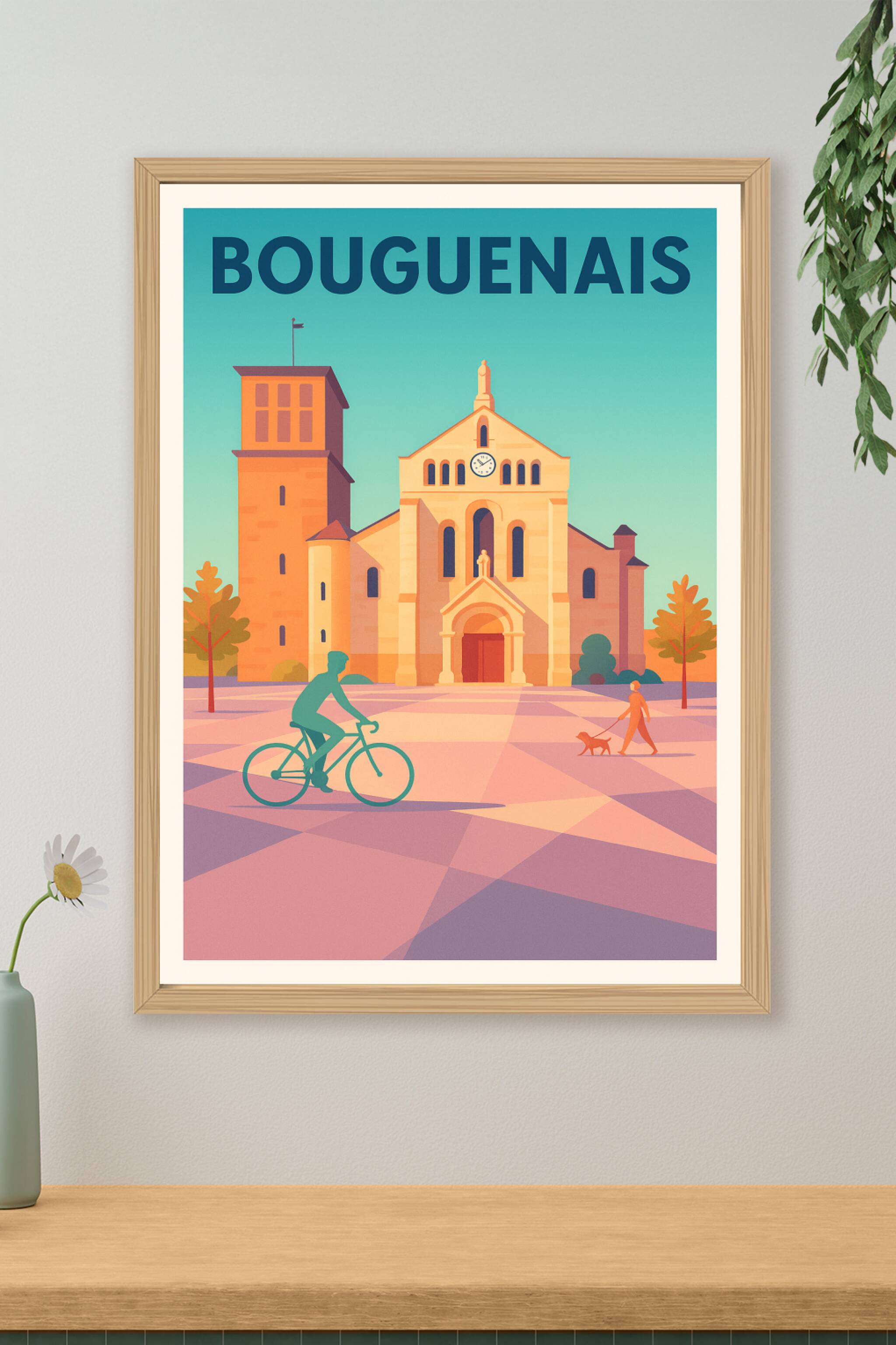 Affiche de Bouguenais - Ambiance paisible et architecturale