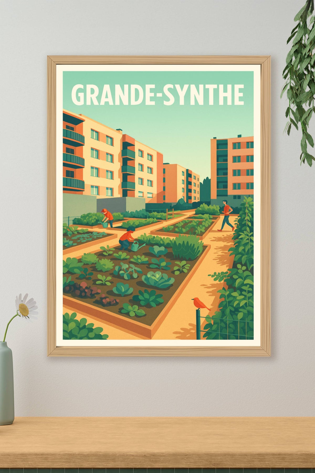 Affiche de Grande-Synthe - Jardins urbains en pleine lumière