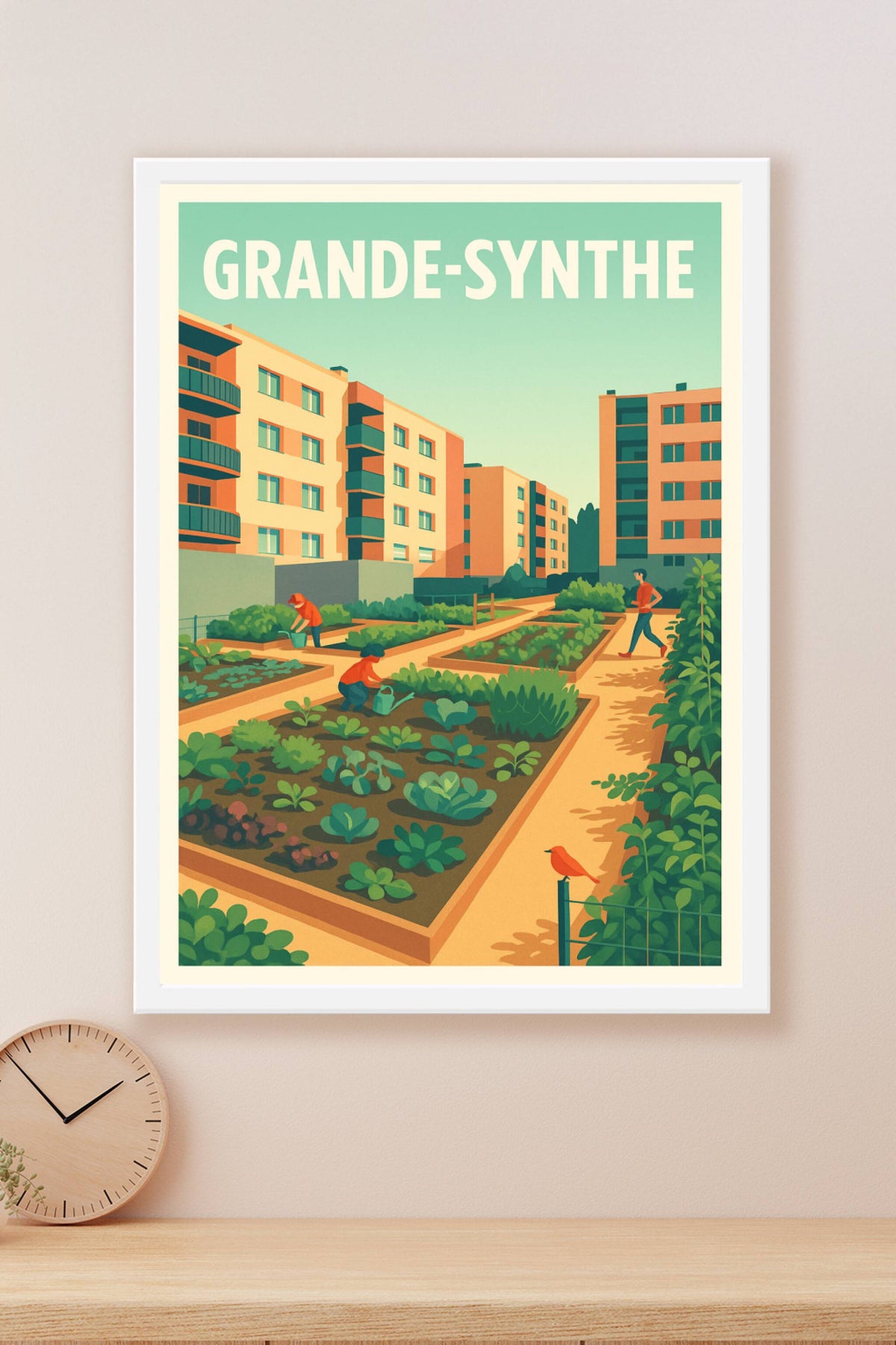 Affiche de Grande-Synthe - Jardins urbains en pleine lumière