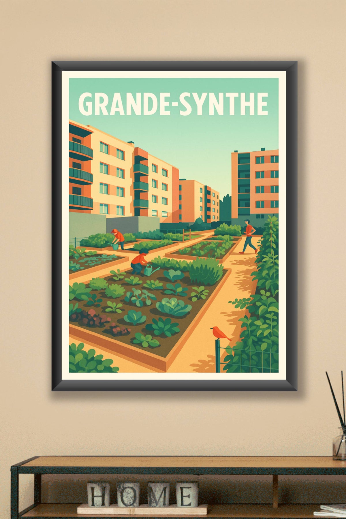 Affiche de Grande-Synthe - Jardins urbains en pleine lumière
